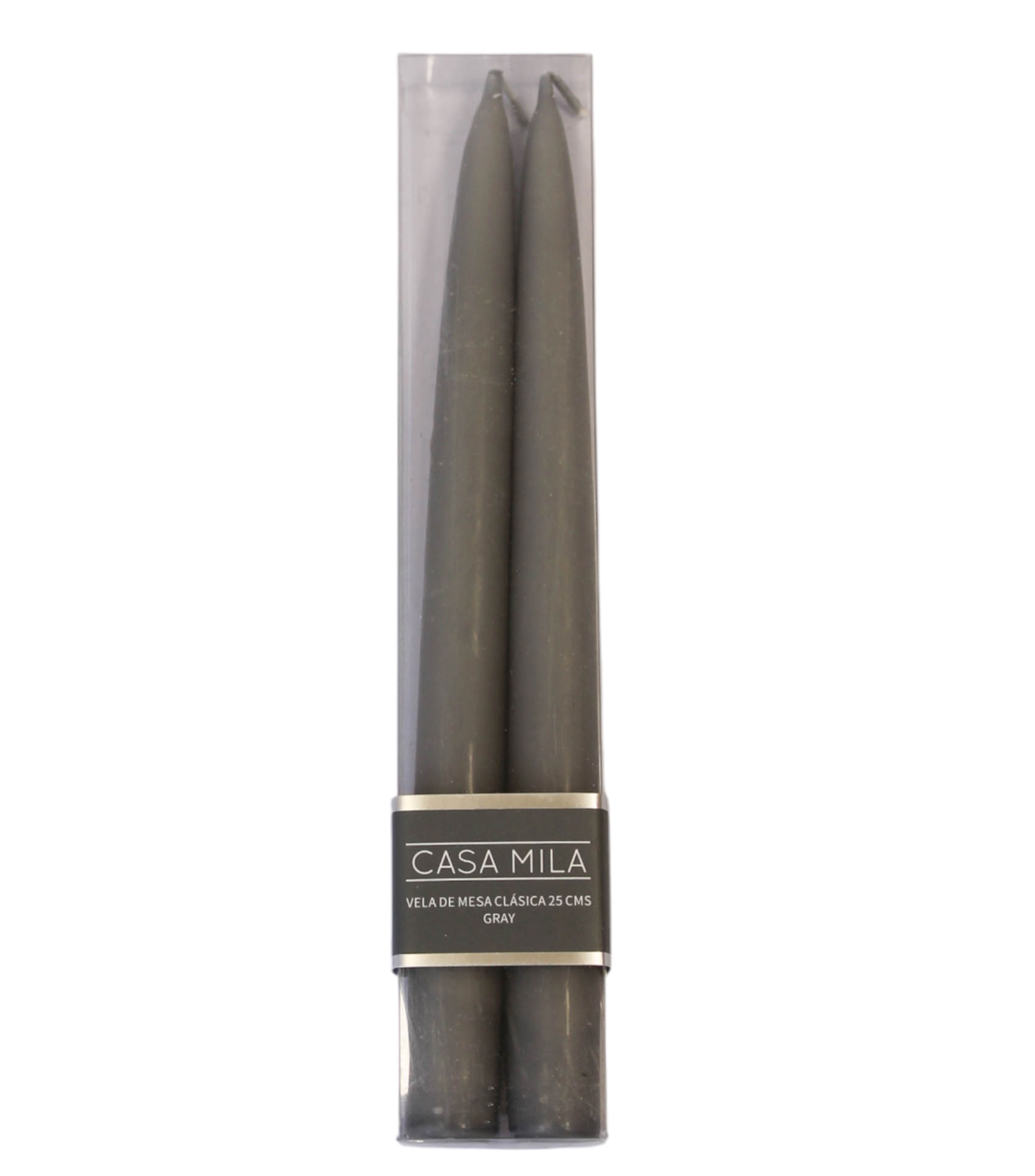 Set 2 velas decorativas Tapper, gris