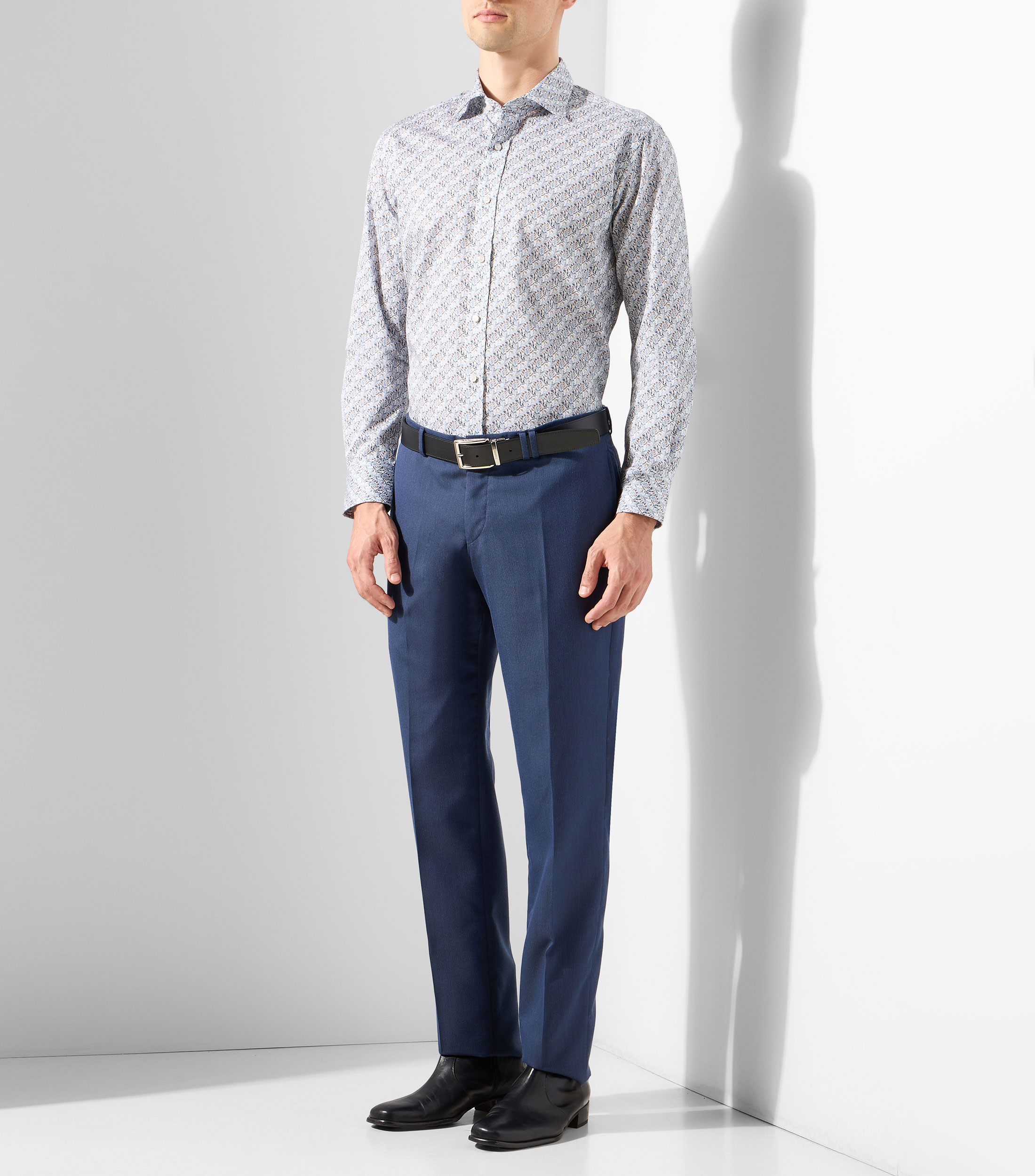 Camisa estampada manga larga Hombre