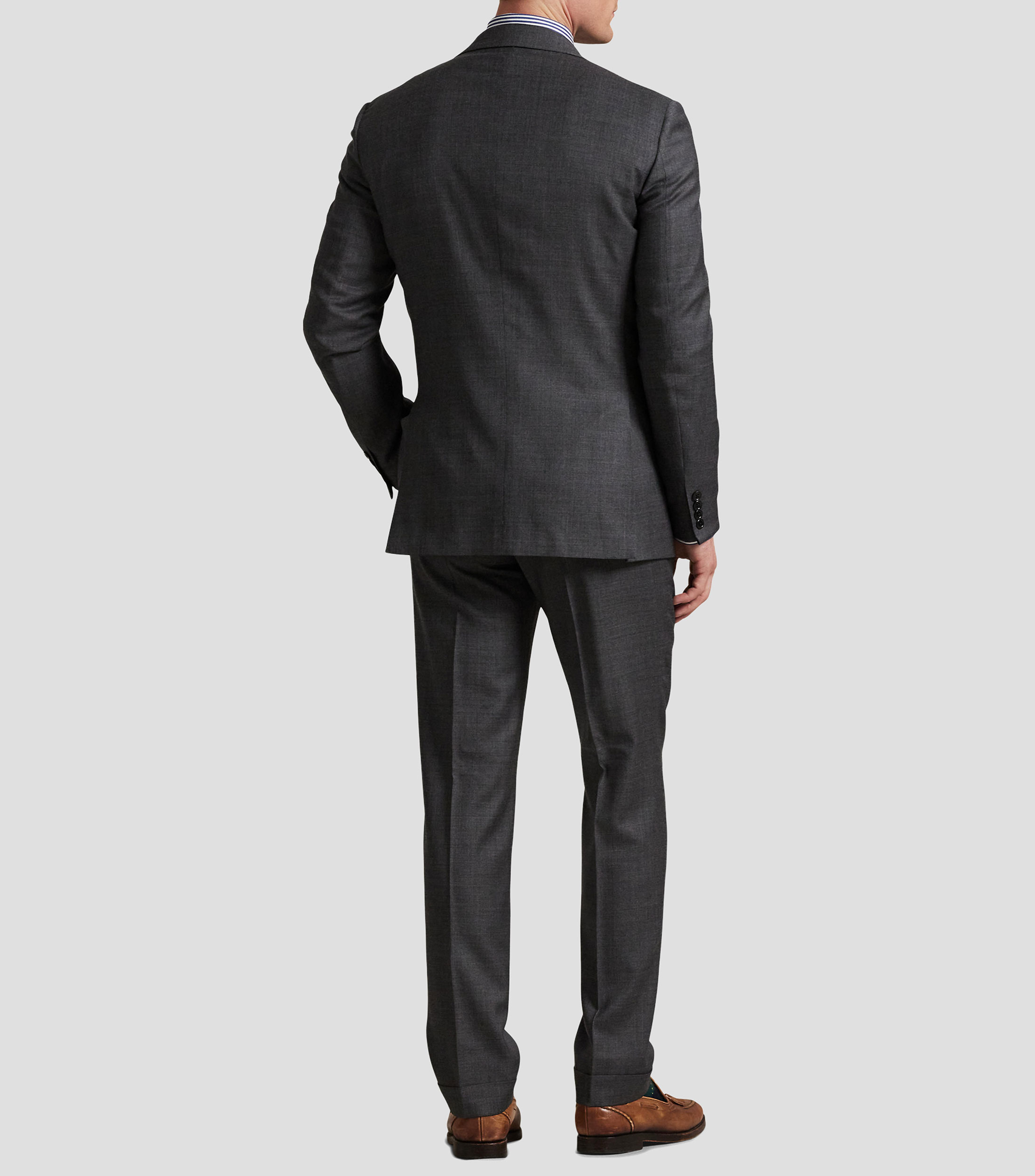 Traje de lana corte regular jaspeado Hombre
