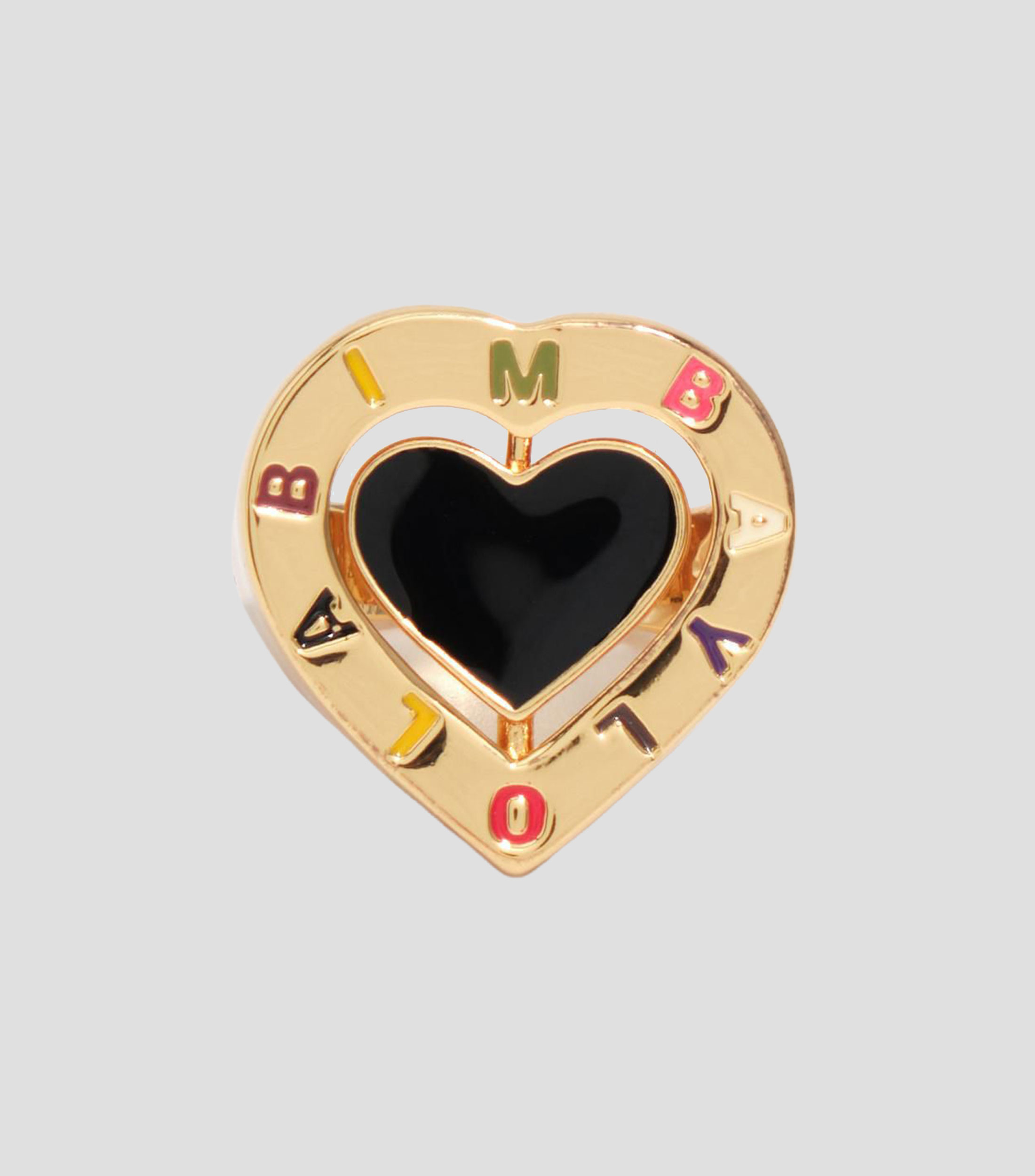 Anillo logo corazón giratorio dorado Mujer