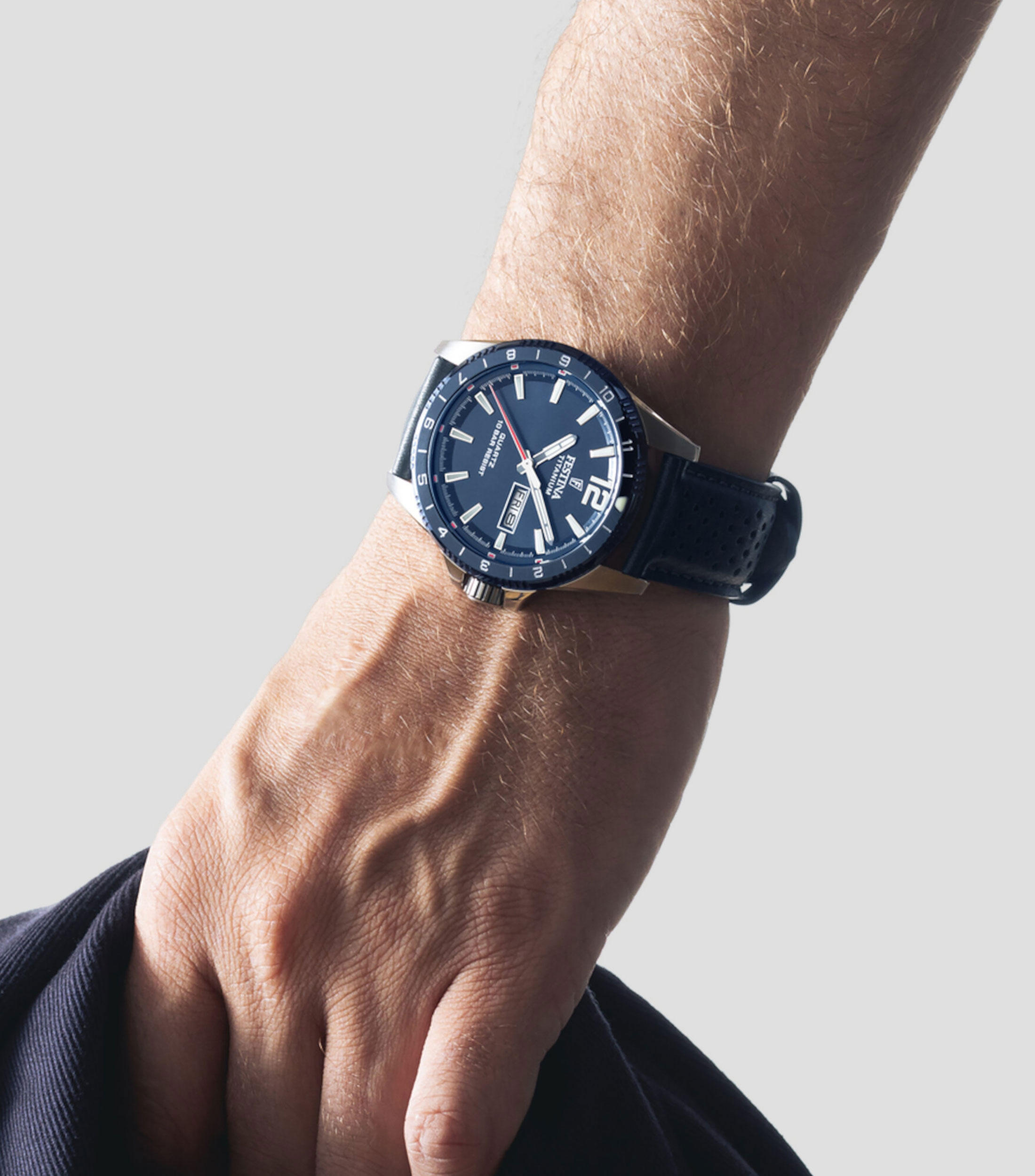 Reloj para Hombre Titanium Casual Plateado, Azul