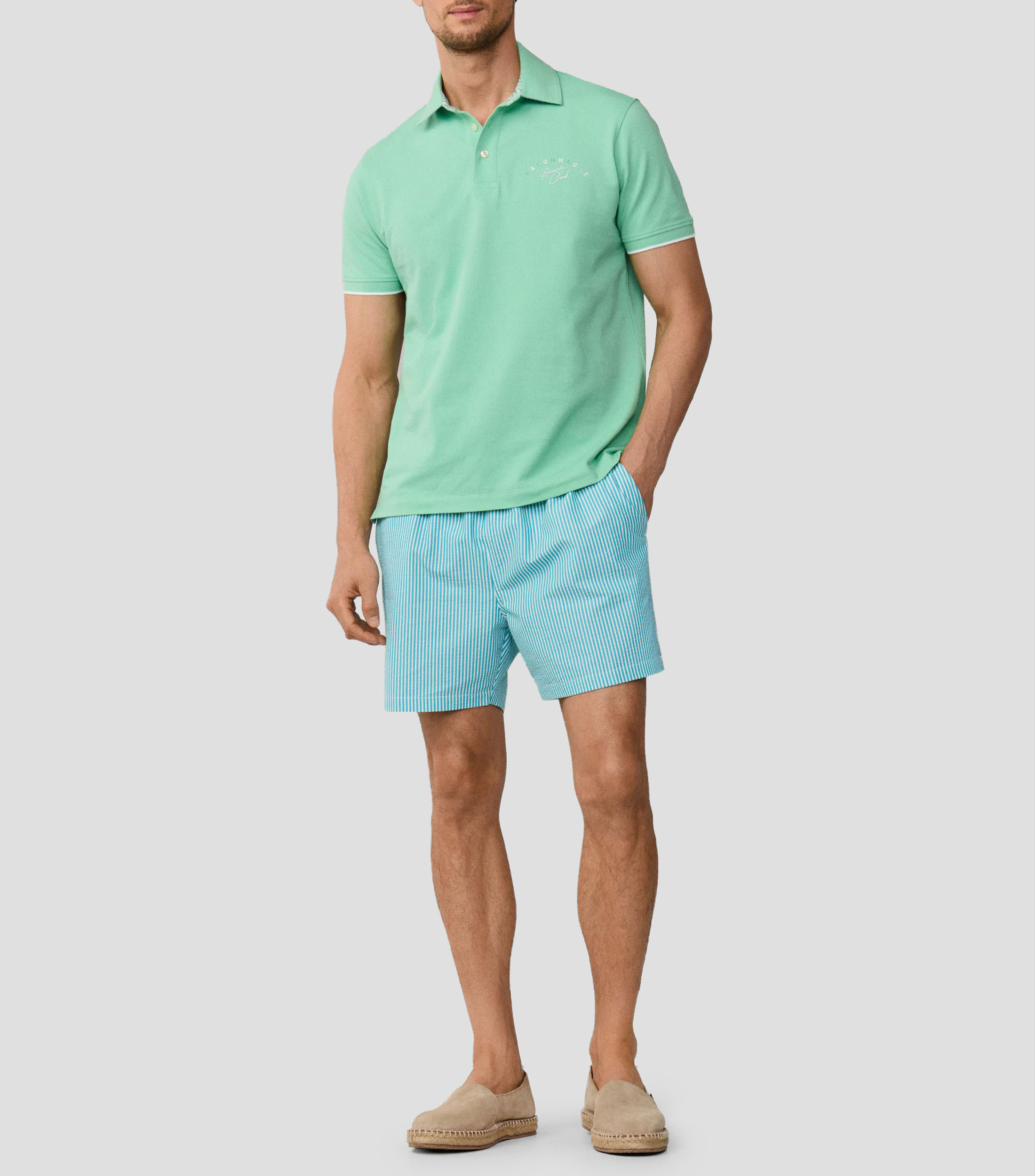 Playera Tipo Polo Manga Corta Lisa Hombre