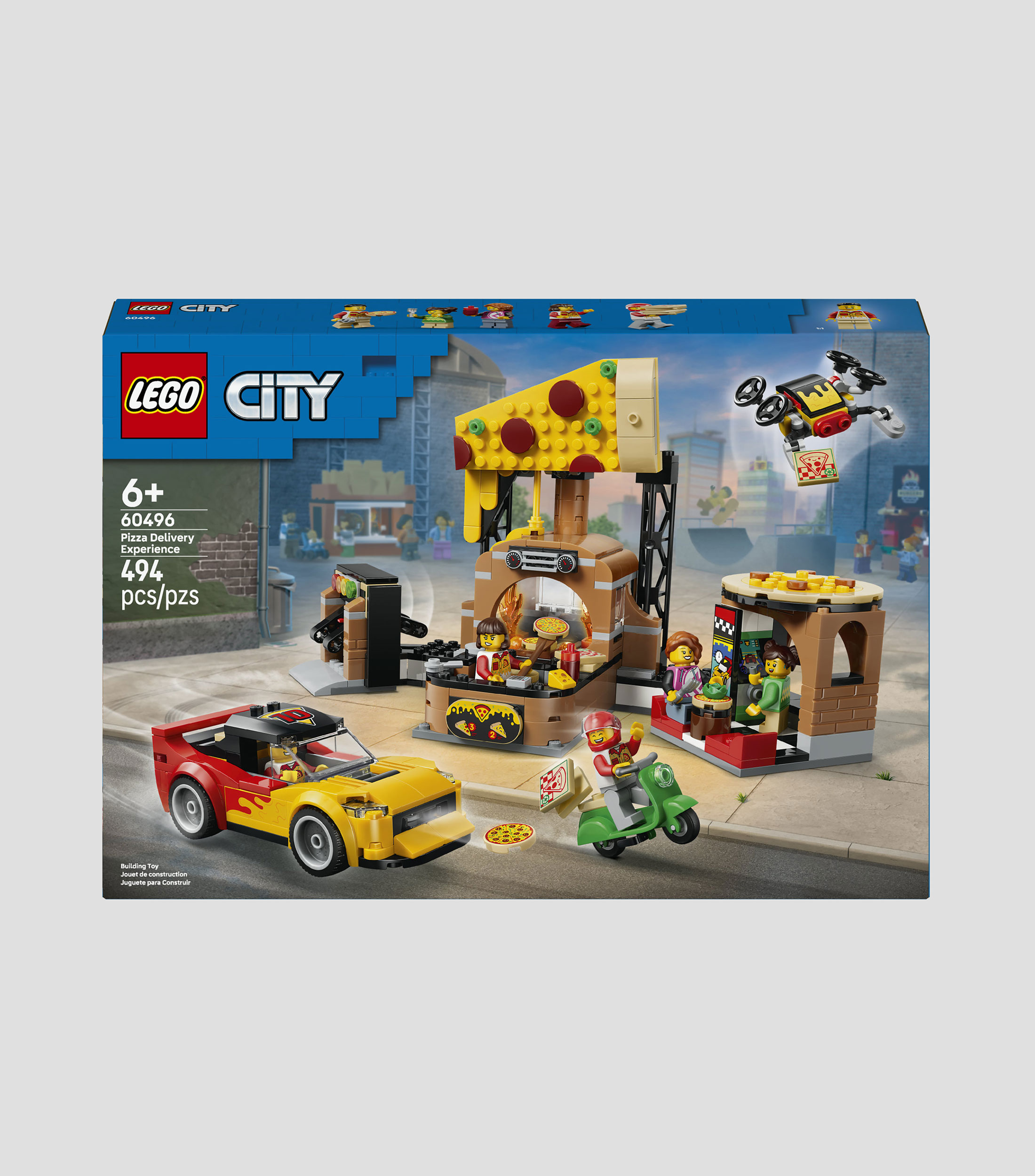 Lego City Experiencia de Pizza a Domicilio con Vehículos 60496