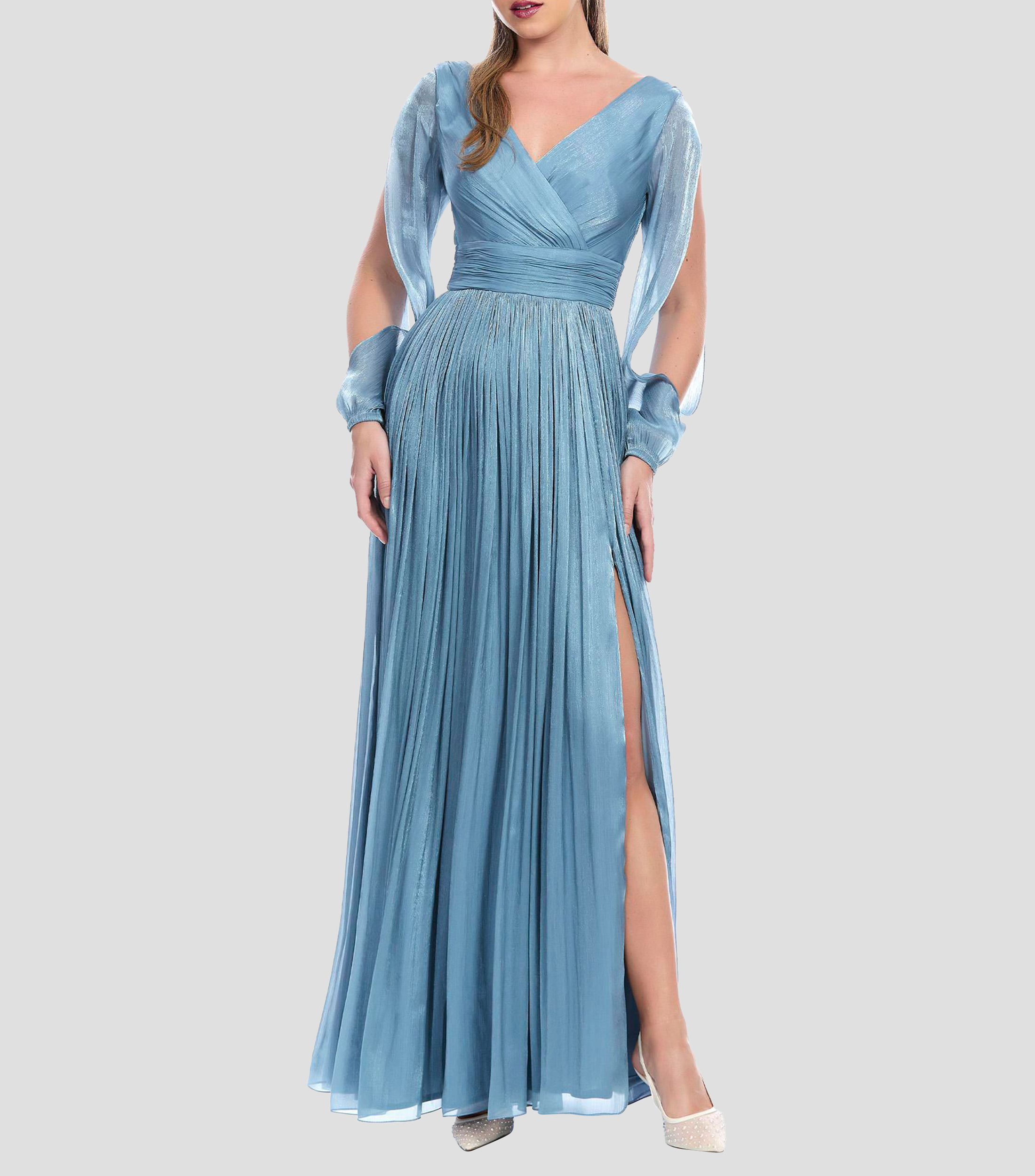 Vestido de fiesta largo con manga larga fantasía Mujer