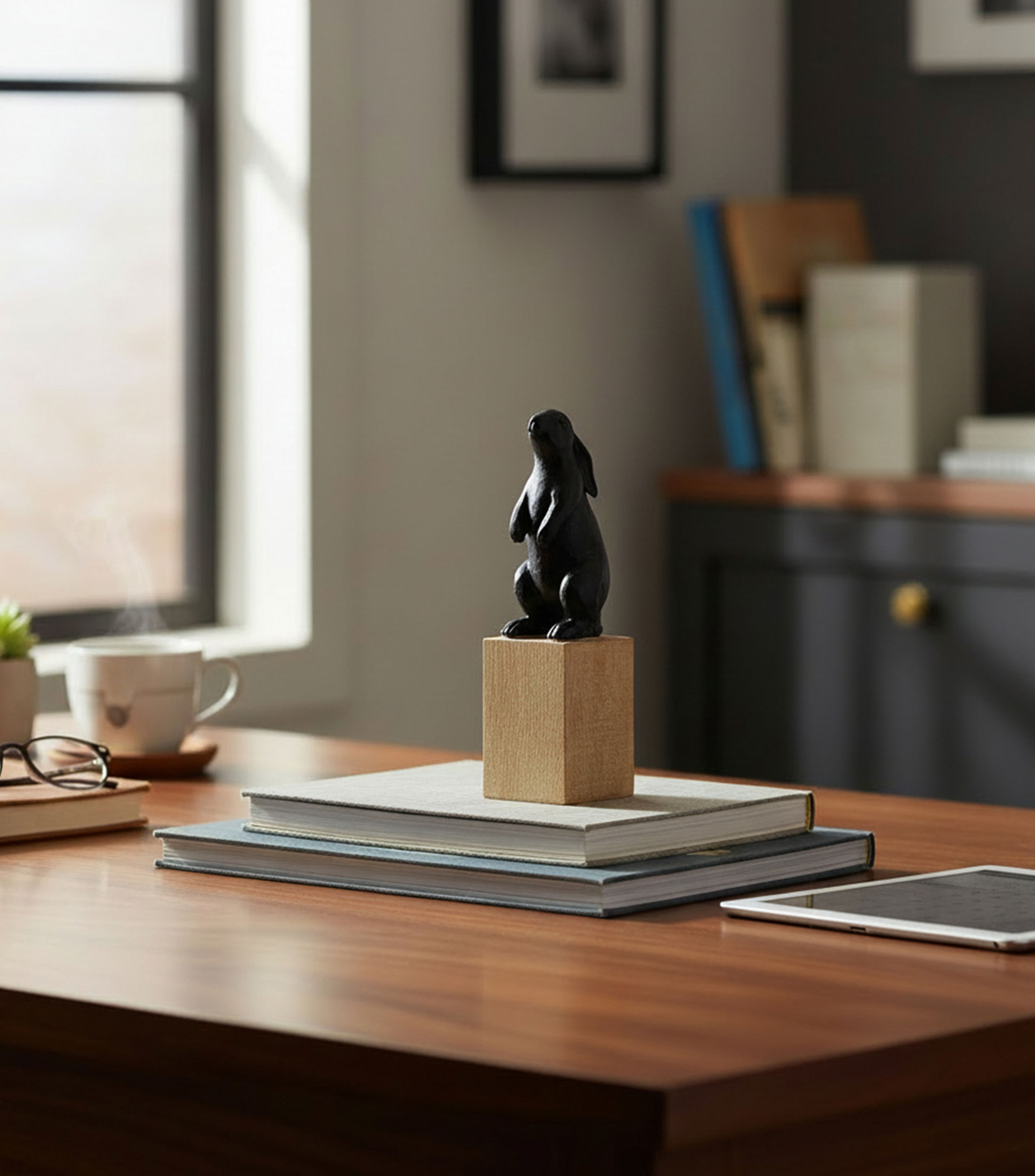 Figura decorativa Conejo en Bloque en resina