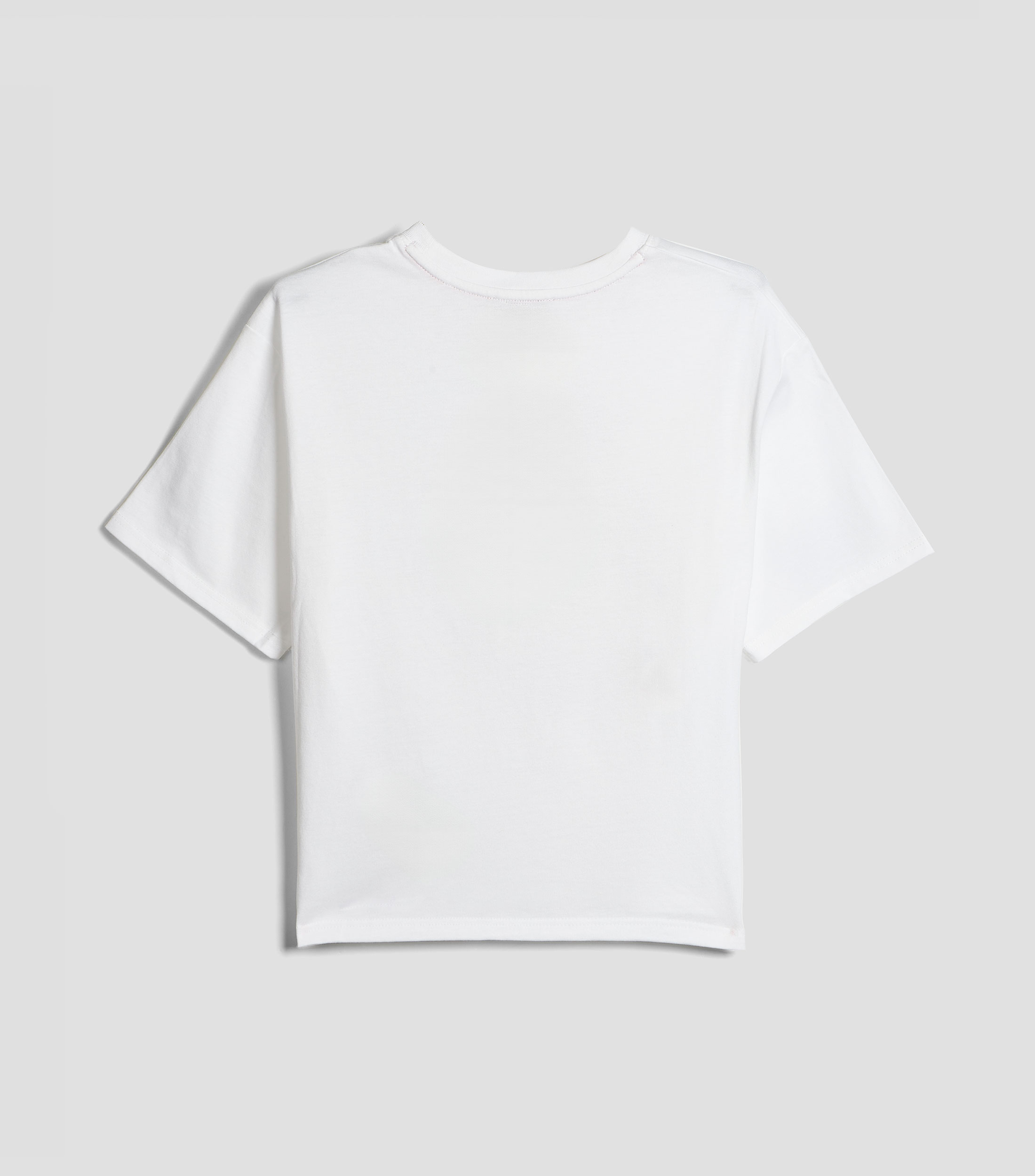 Playera cuello redondo manga corta estampada Niña