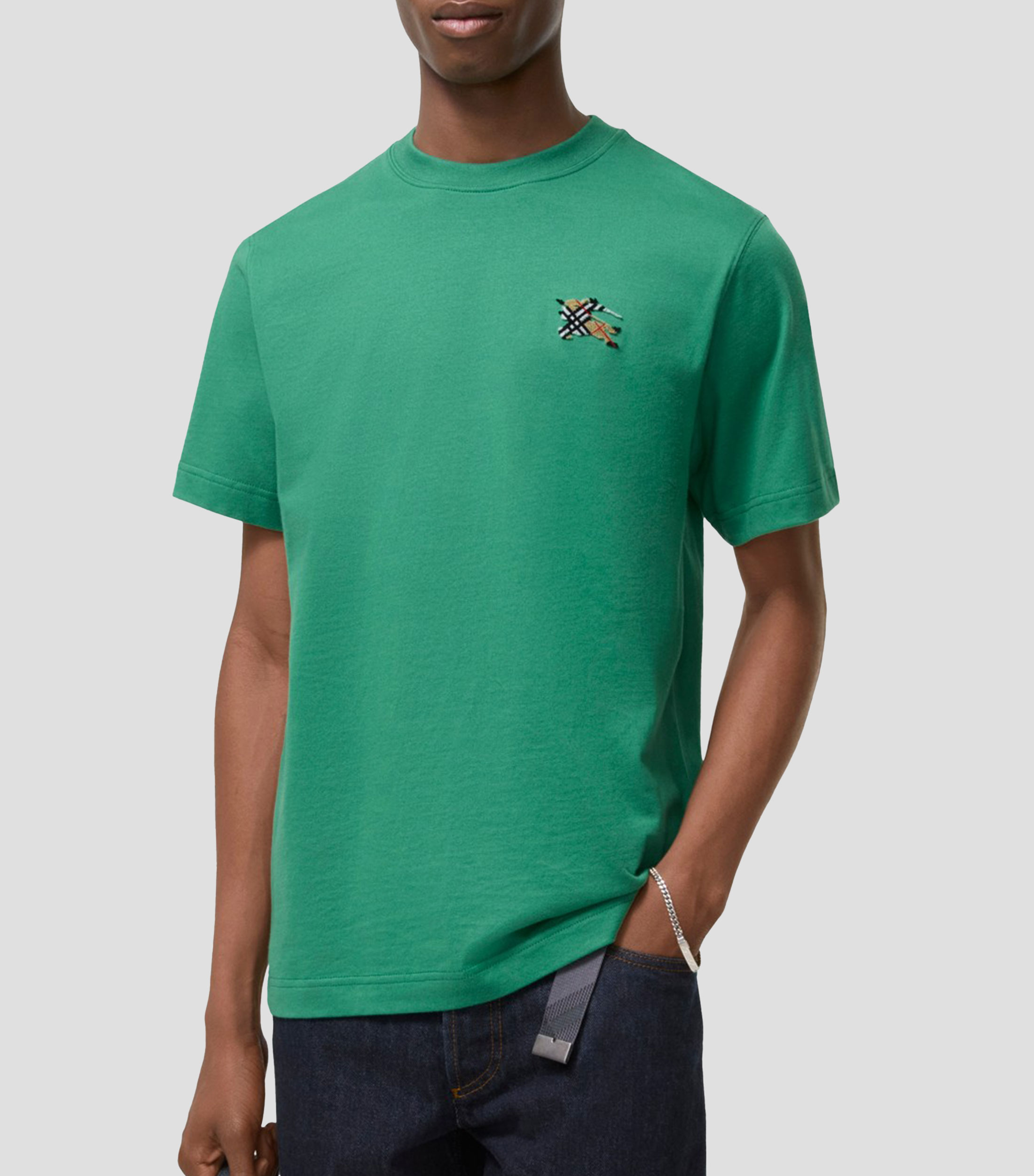 Playera cuello redondo manga corta lisa Hombre