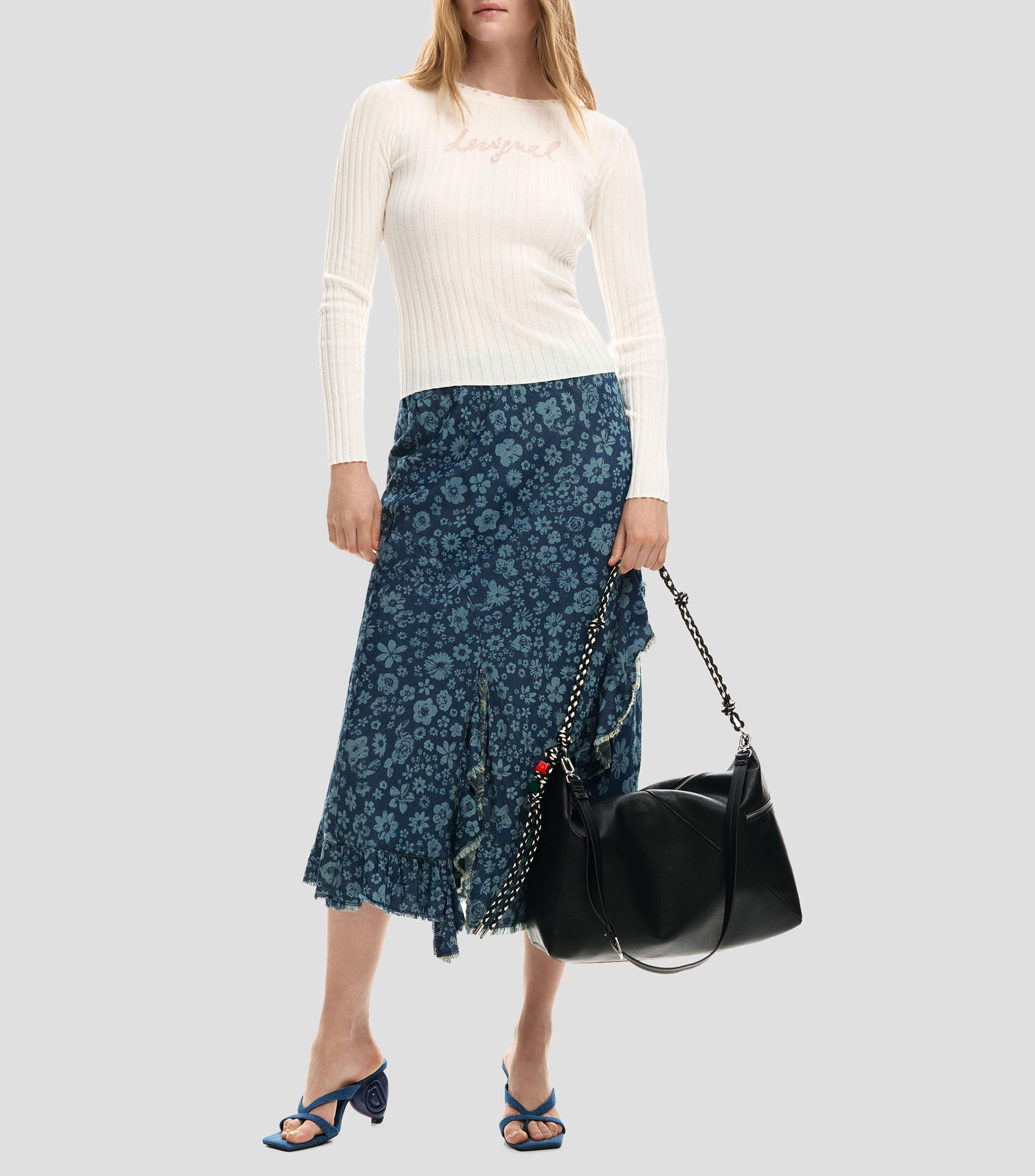 Bolsa Shoulder Leiria negra Mujer