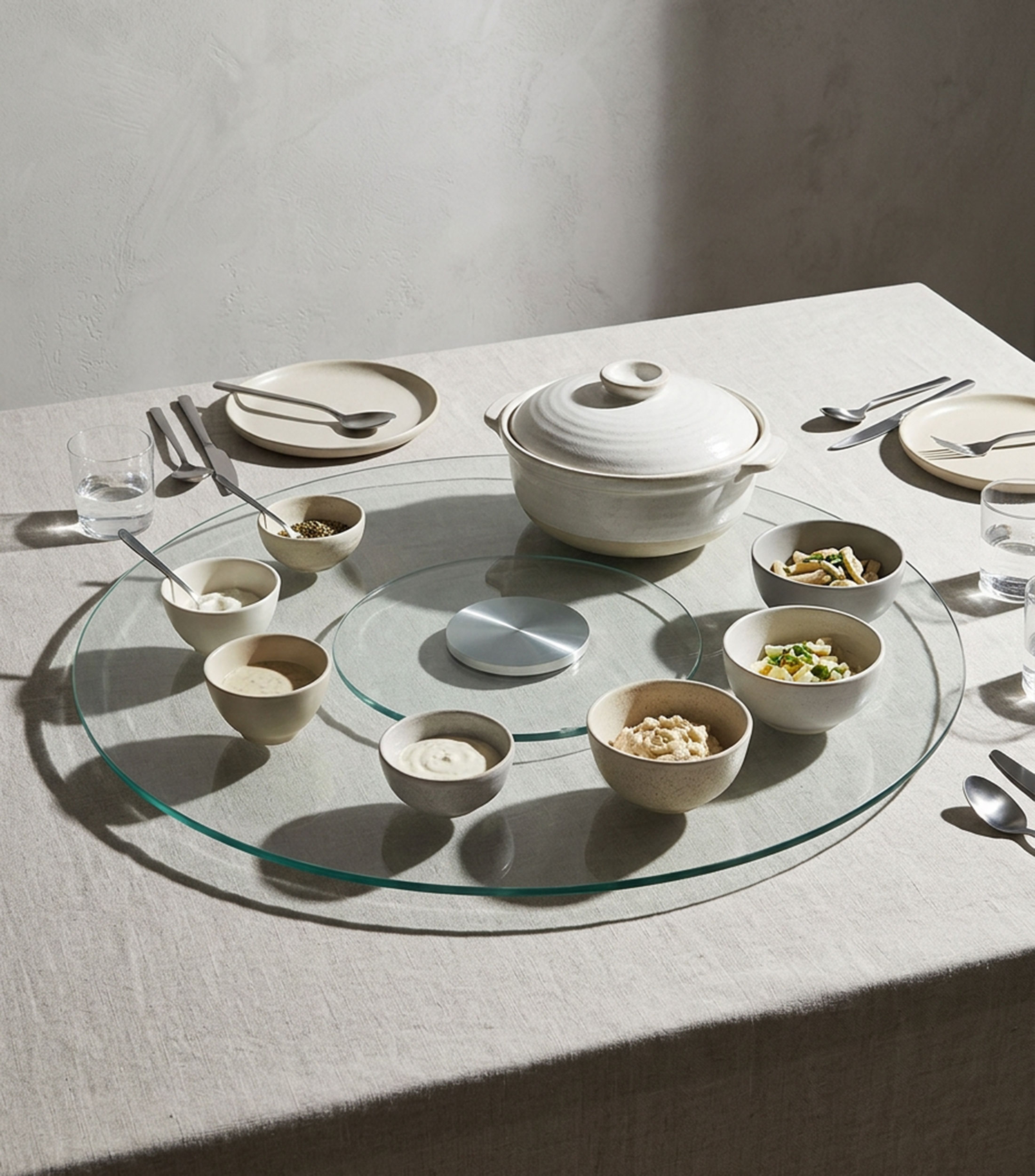 Tabla Giratoria Lazy Susan 60 CM transparente