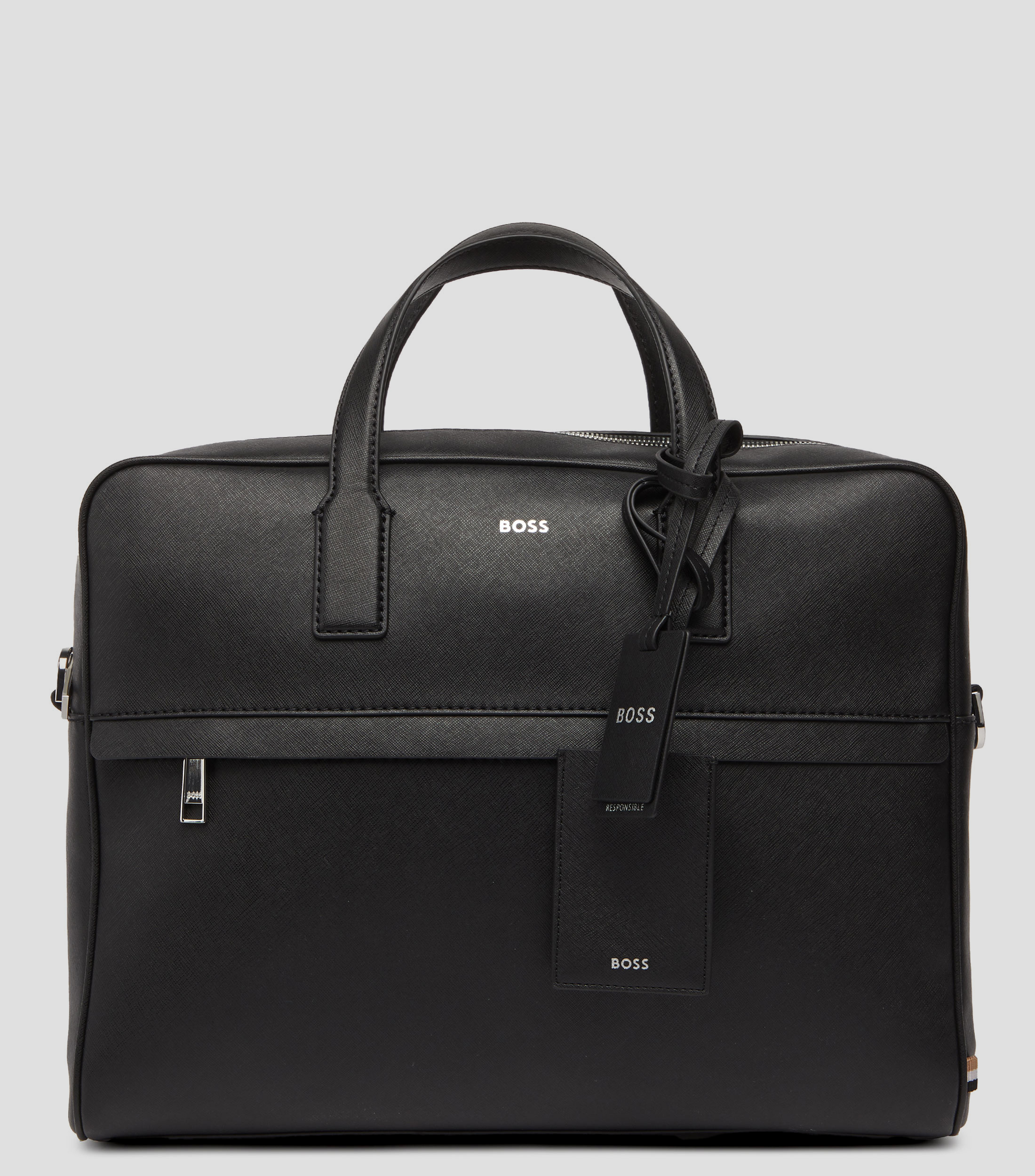 Portafolio en piel negra Zair Hombre