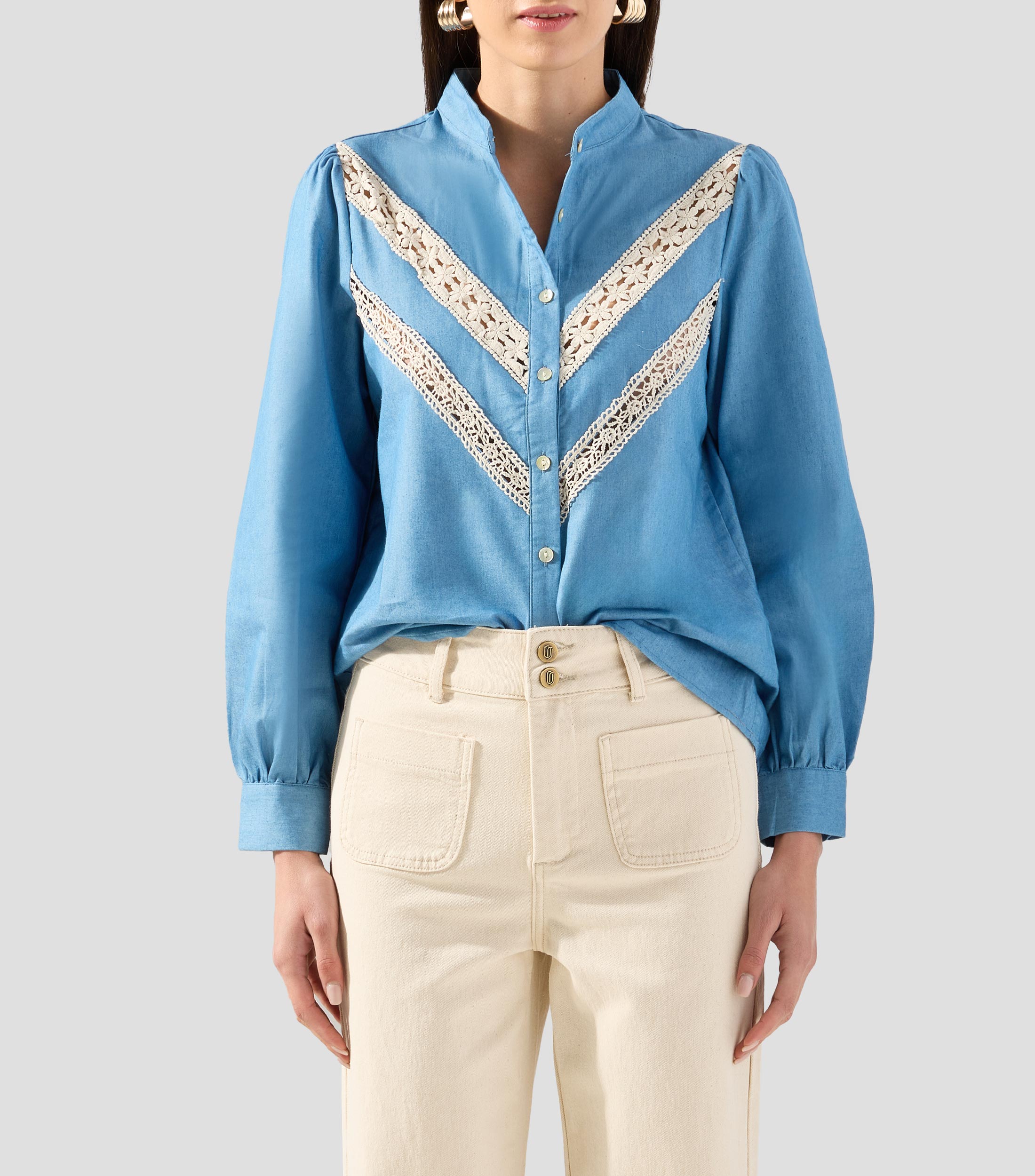 Blusa fantasía manga larga Mujer