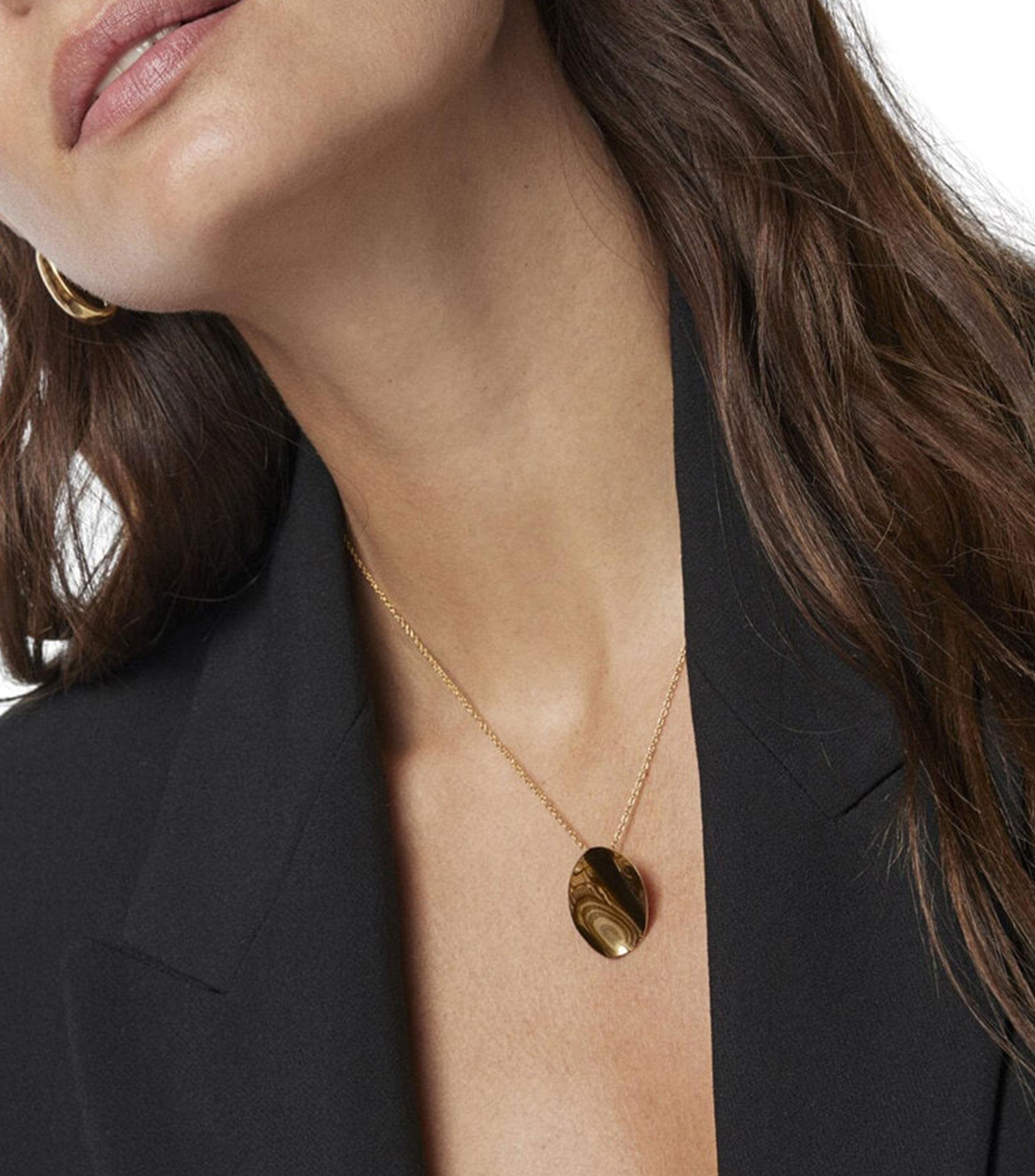 Collar con pétalo en plata .925 Nenúfar Mujer