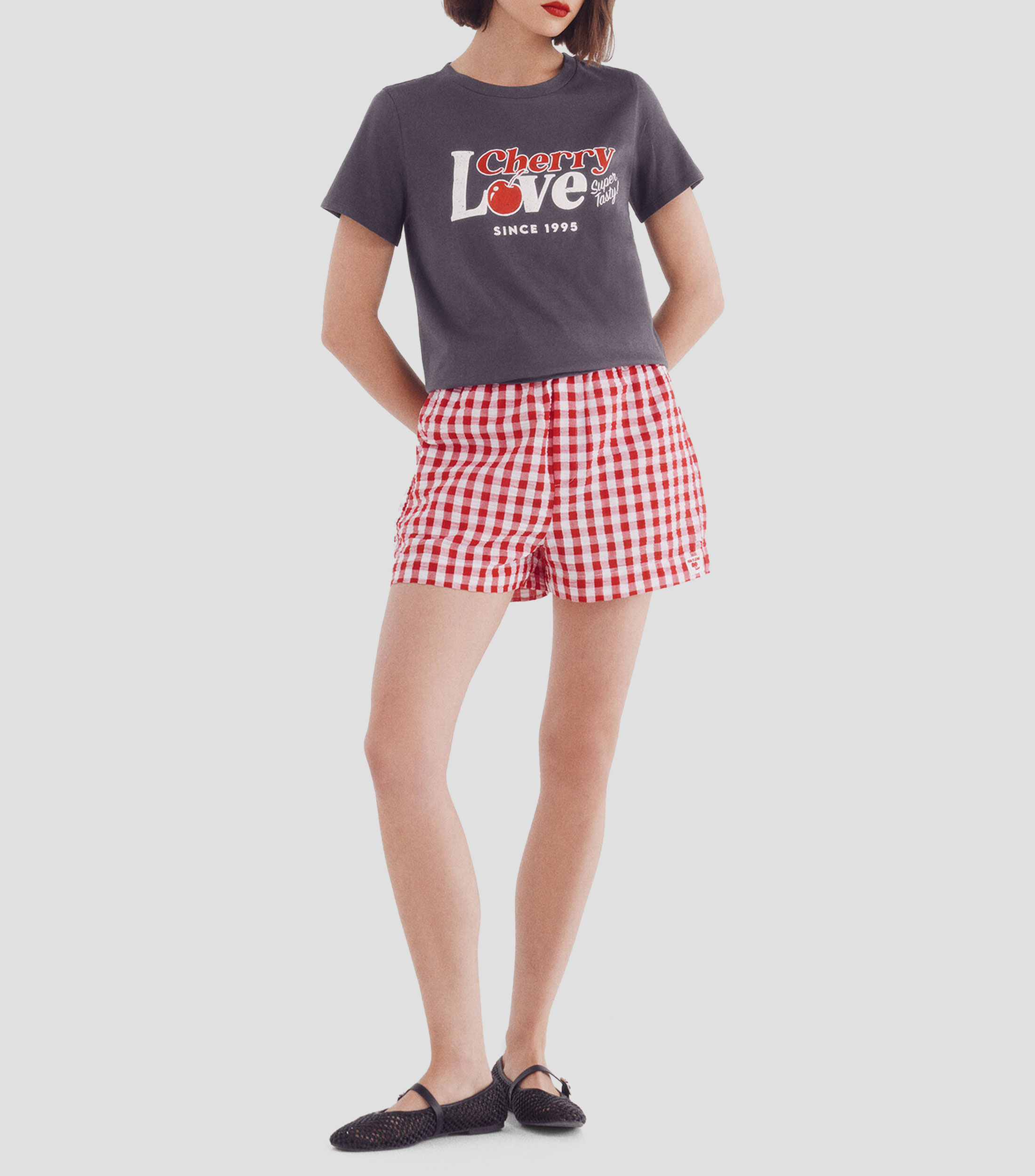 Playera estampada de manga corta Mujer