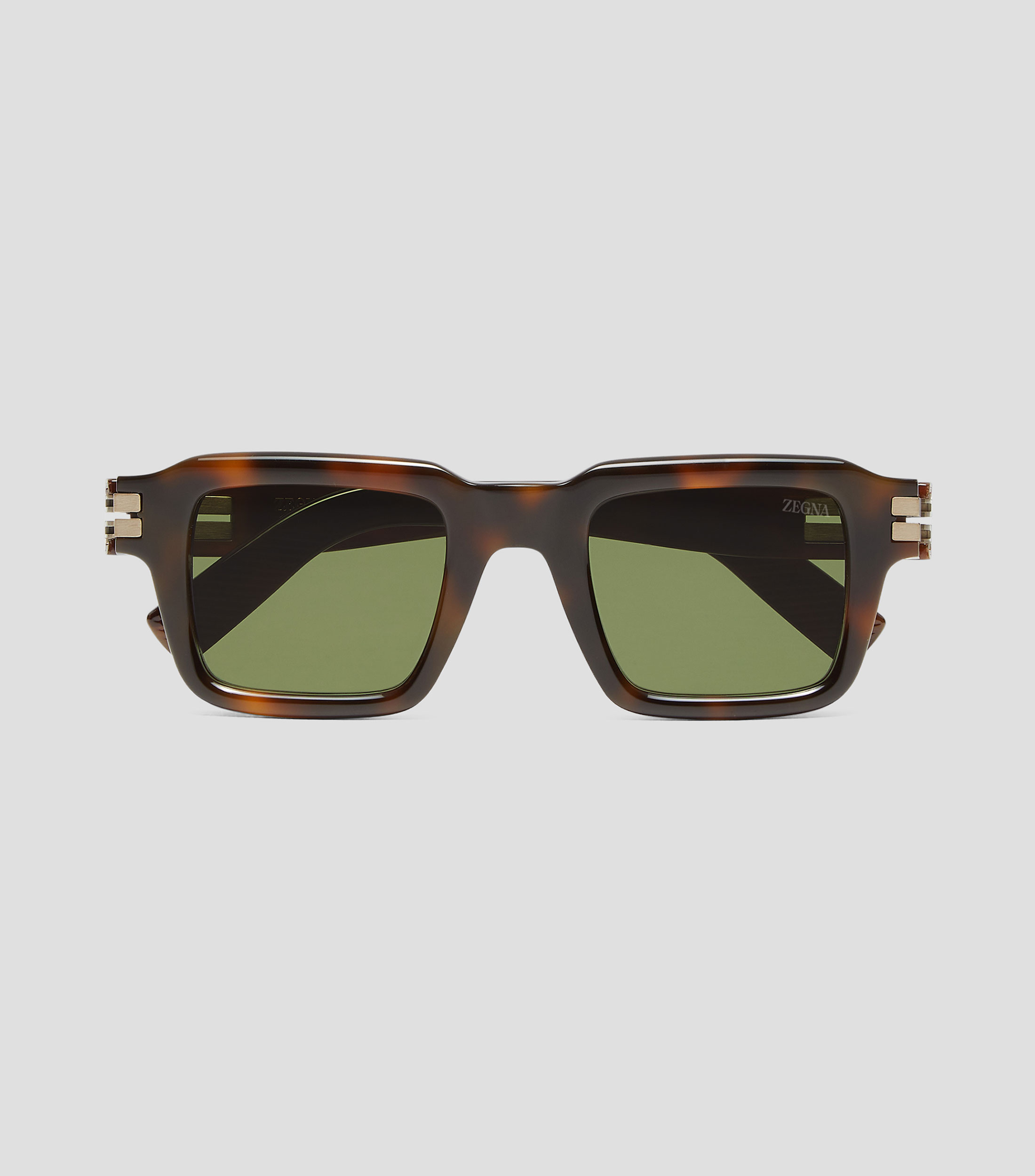 Lentes de sol rectangulares Habana marrón Hombre