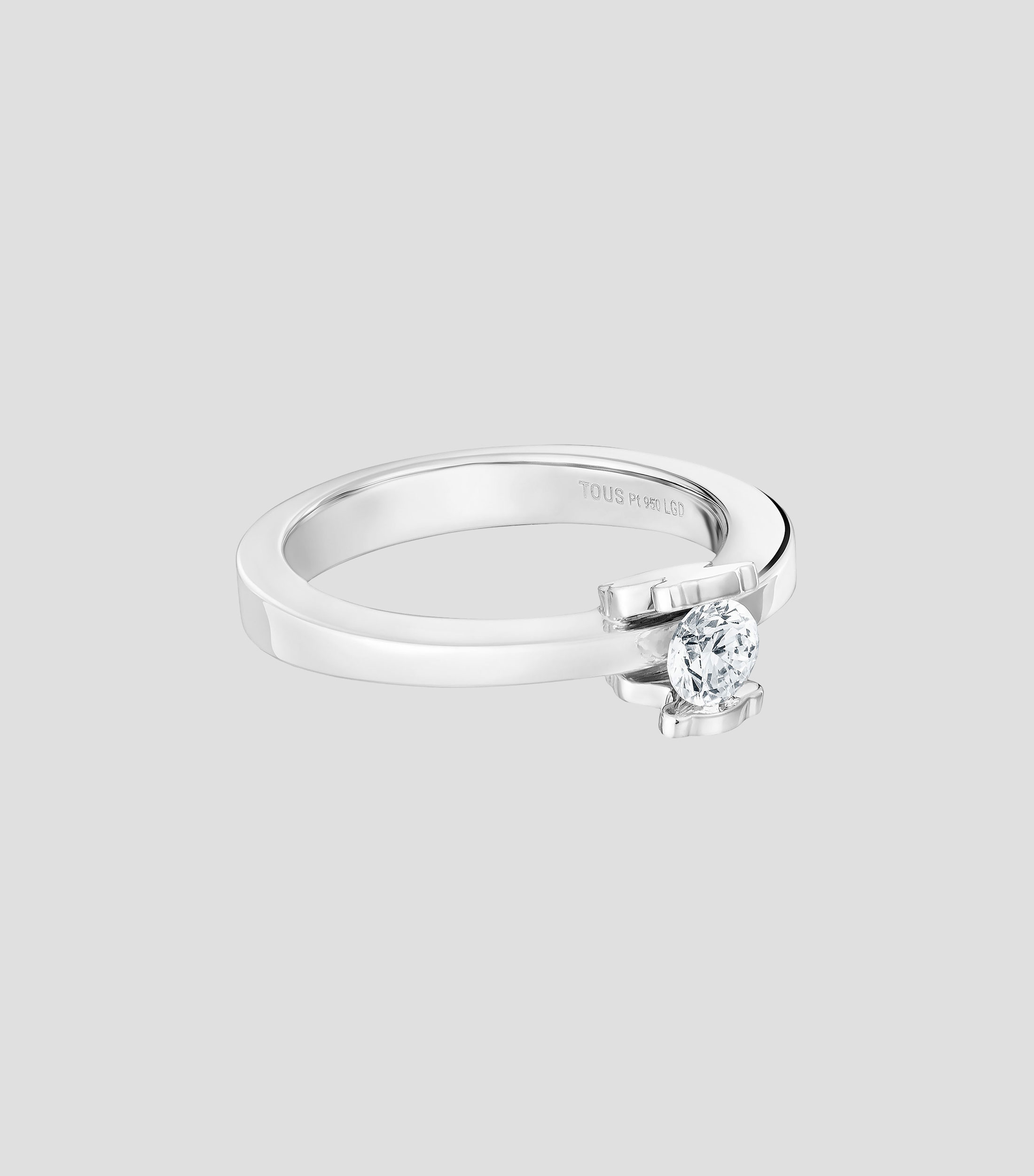 Anillo Solitario con diamante Mujer