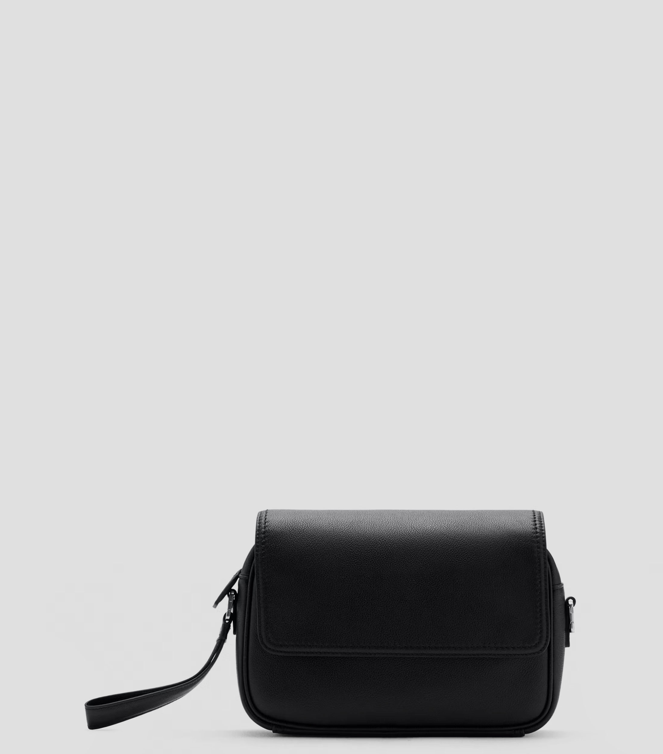 Bolso crossbody en piel liso Hombre