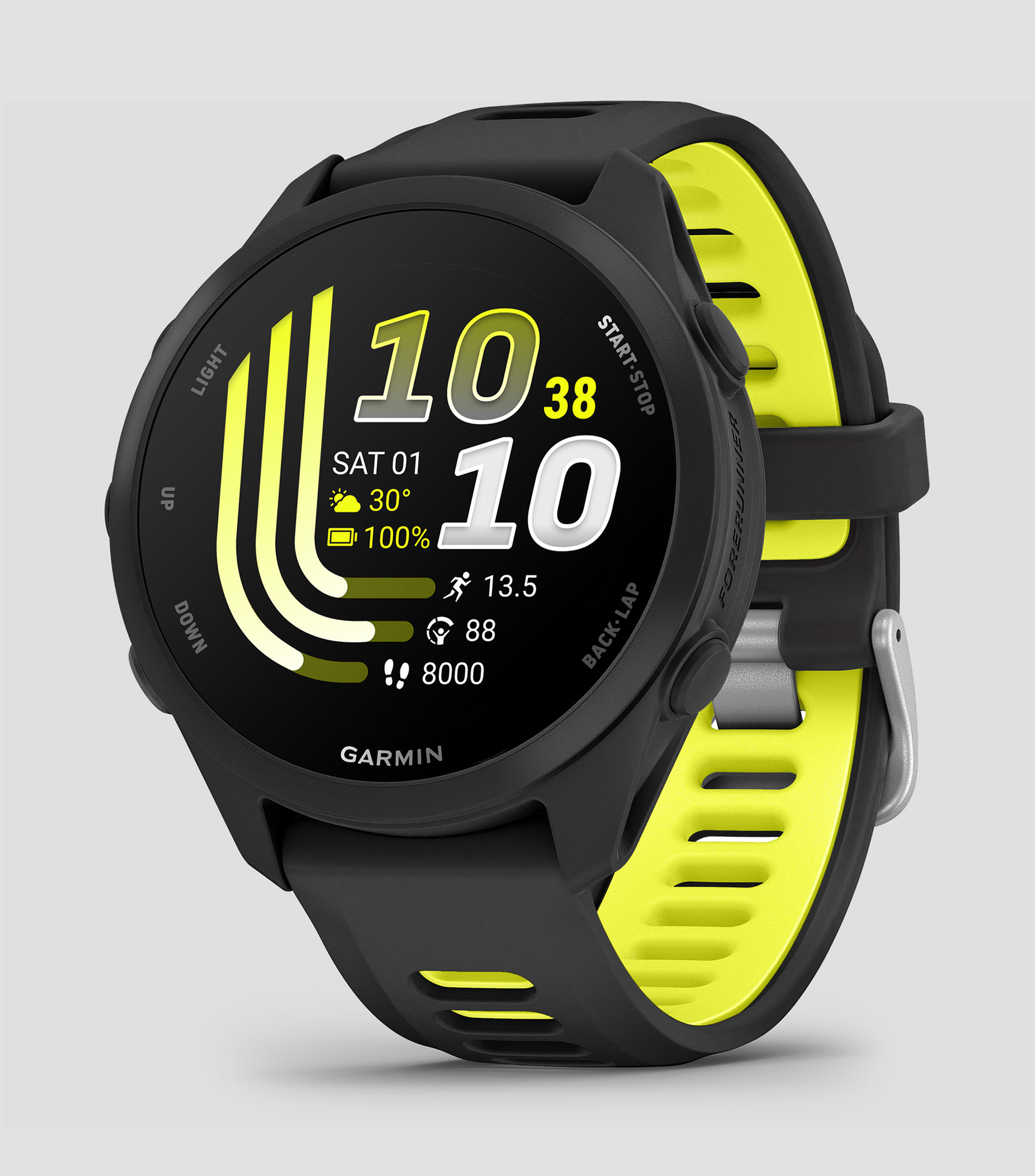 Monitor deportivo Forerunner 170 Music, GPS, Wi-Fi, Black & Yellow, WW para entrenamiento
