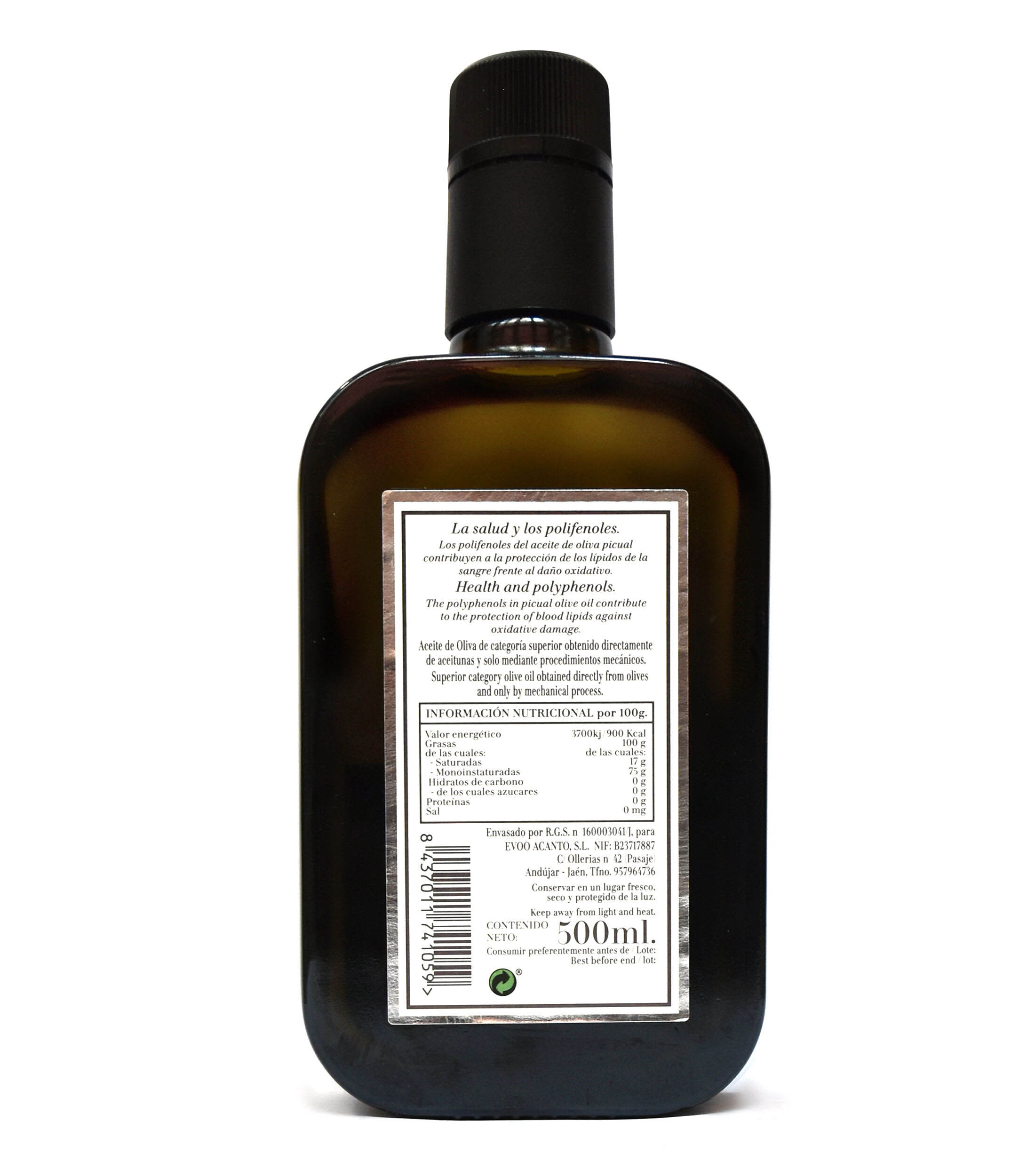 ACEITE OLIVA ACANTO BOTANIKAL 500ML