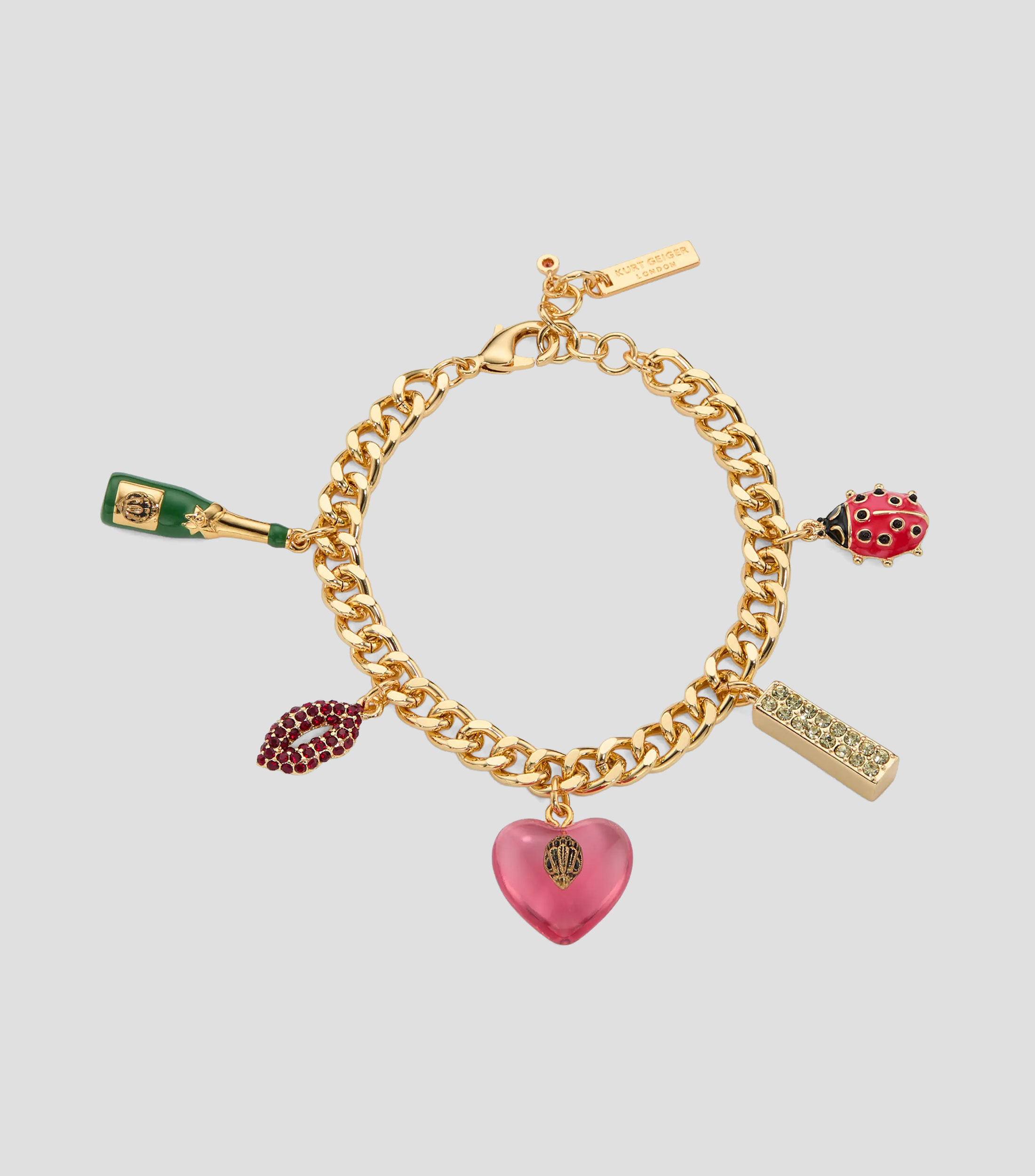 Pulsera eslabonada Novelty Charm con cristales Mujer
