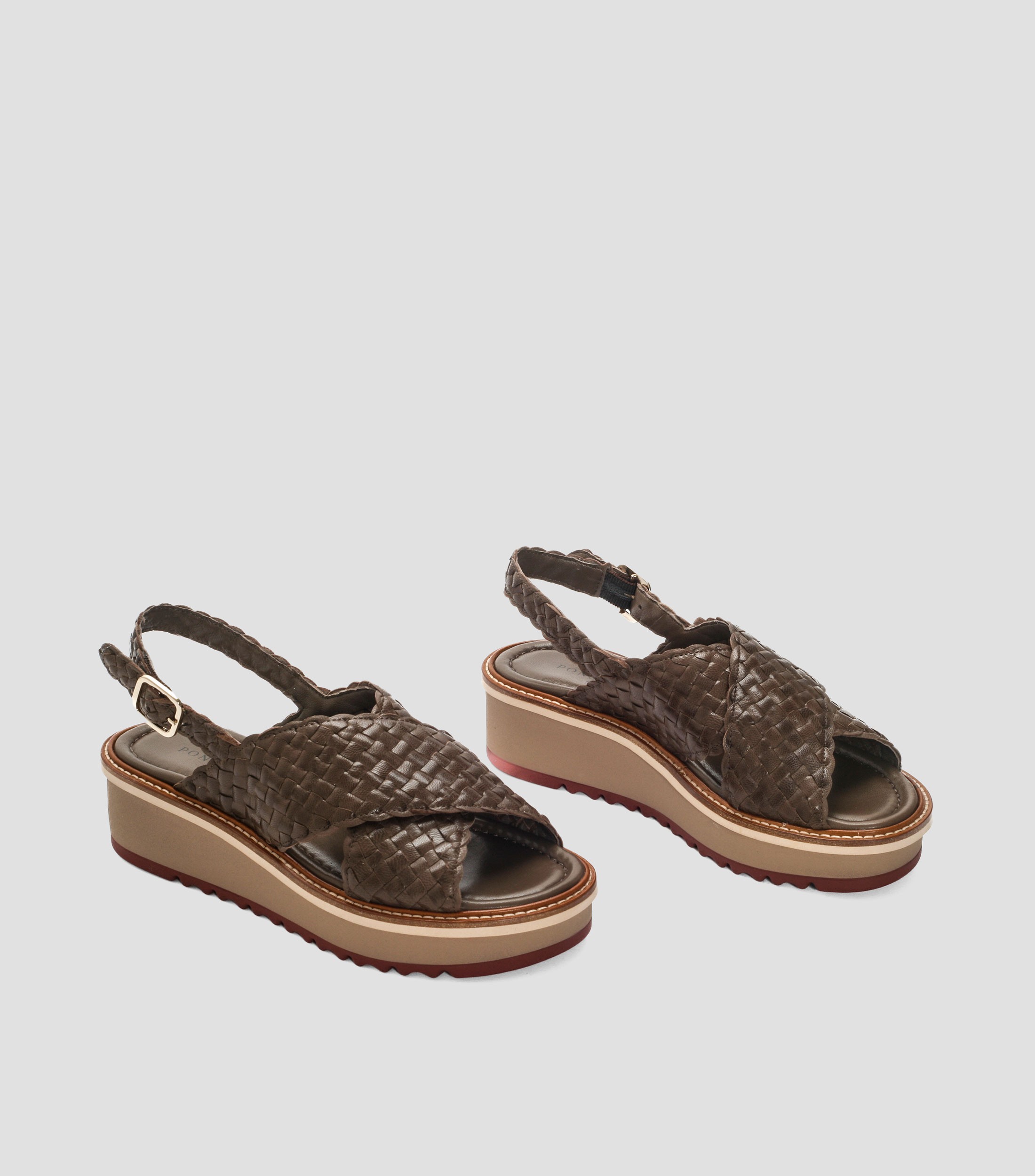Sandalias con tacón medio de cuña y plataforma Noemi Mujer