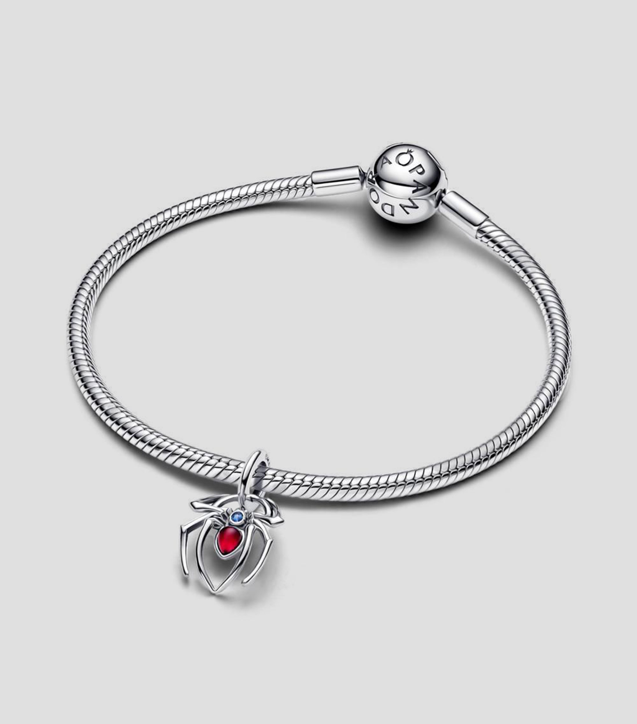 Charm Spider-Man en plata .925 con cristales Mujer