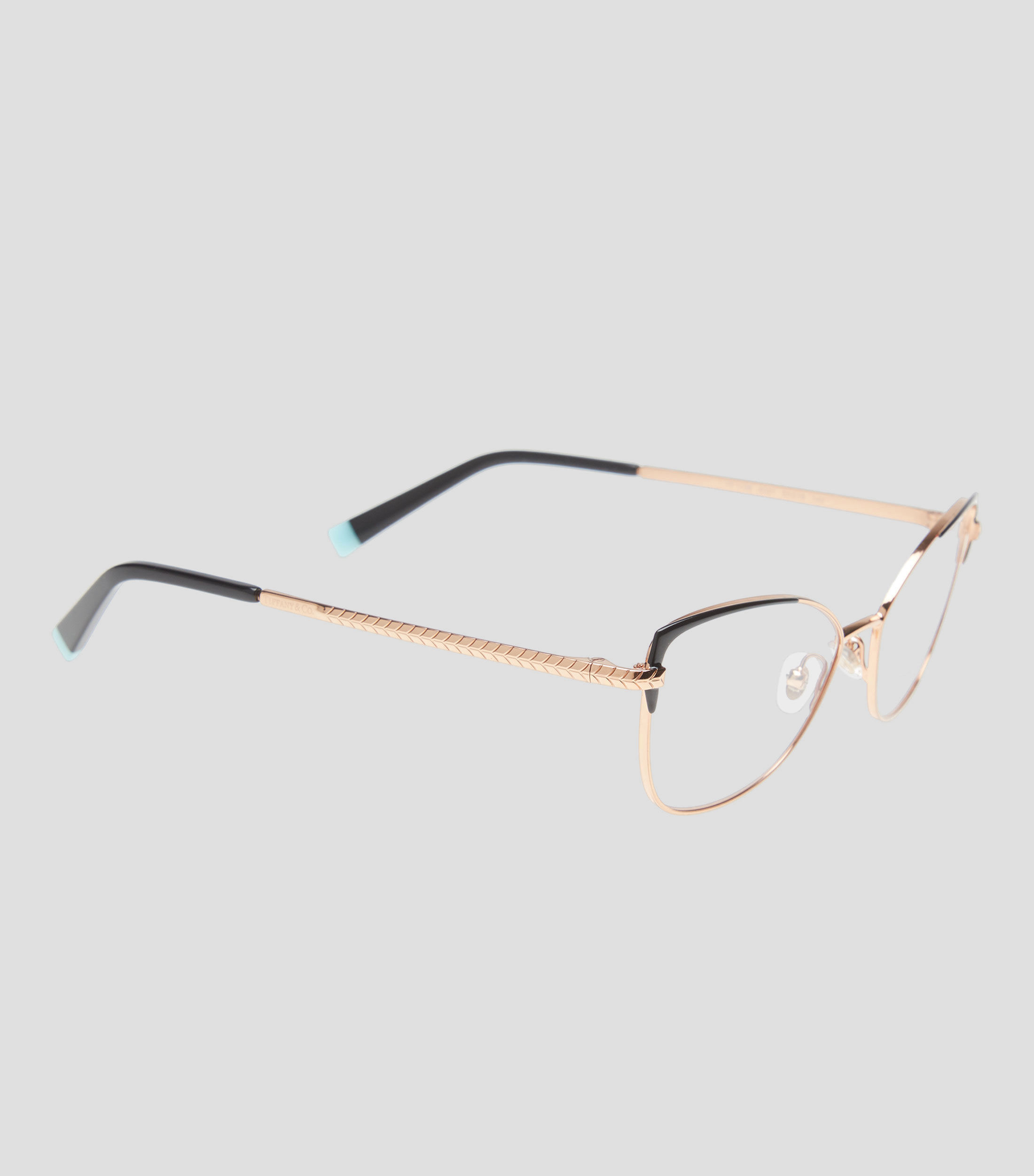 Lentes oftálmicos Mariposa Oro rosa con Negro Mujer