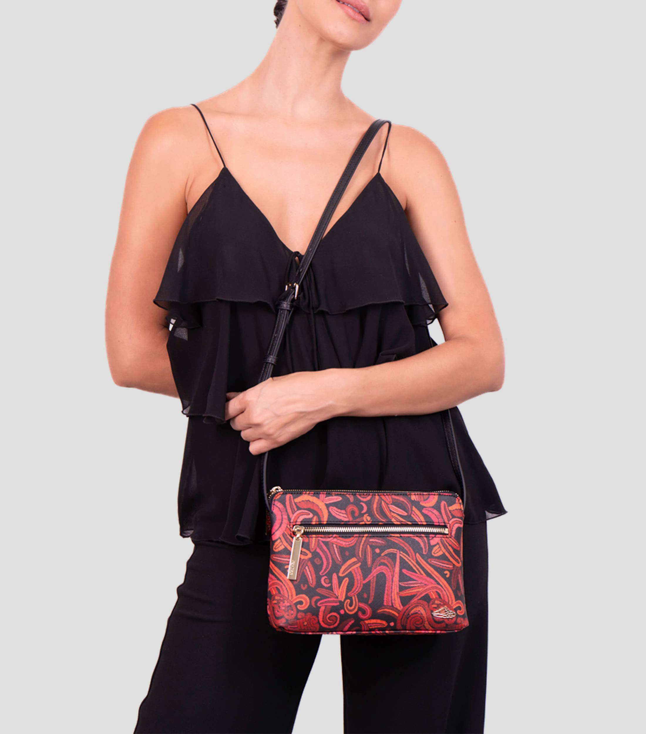 Bolsa crossbody negro Quetzalcoatl Mujer