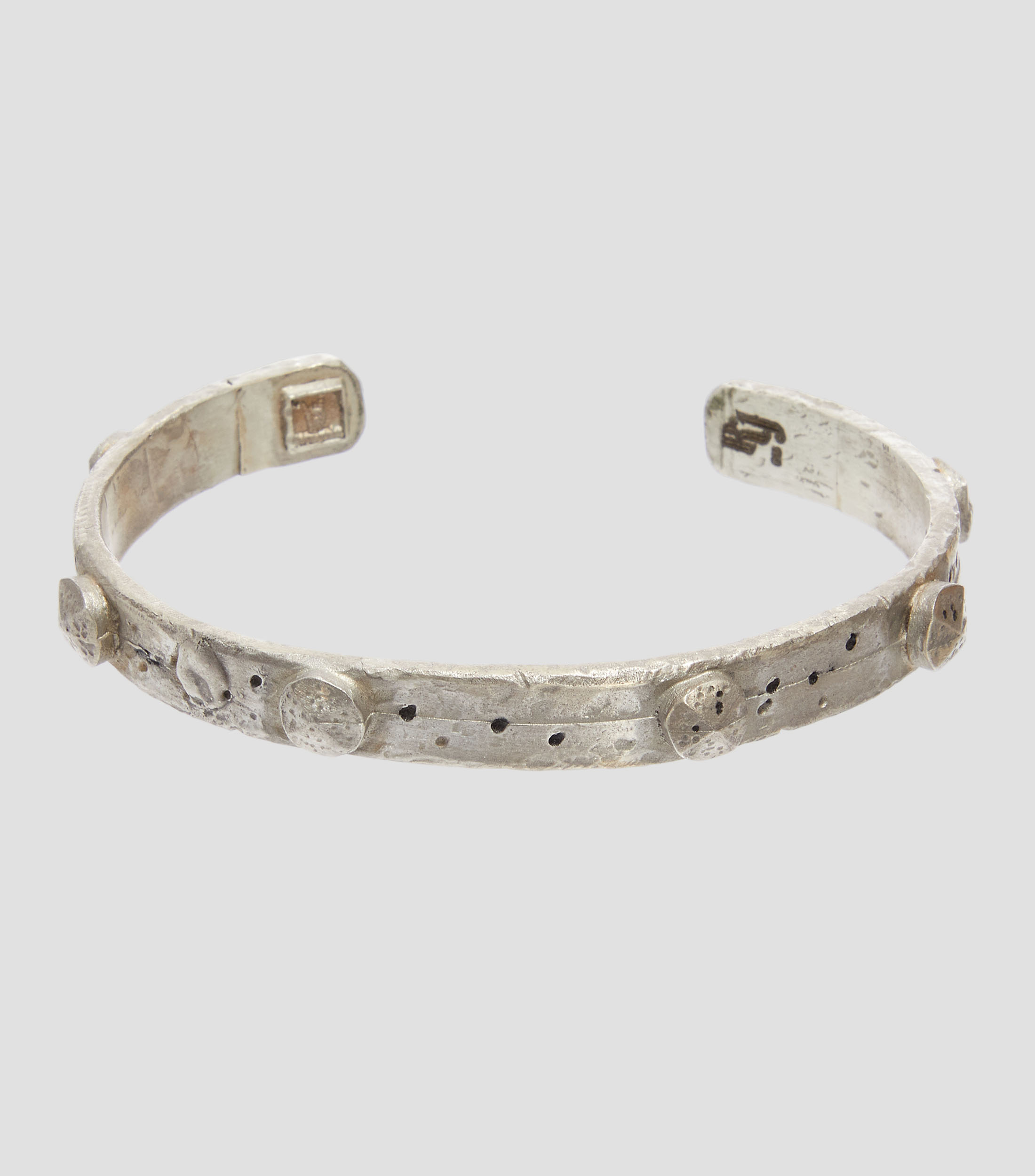 Brazalete abierto en plata Hombre