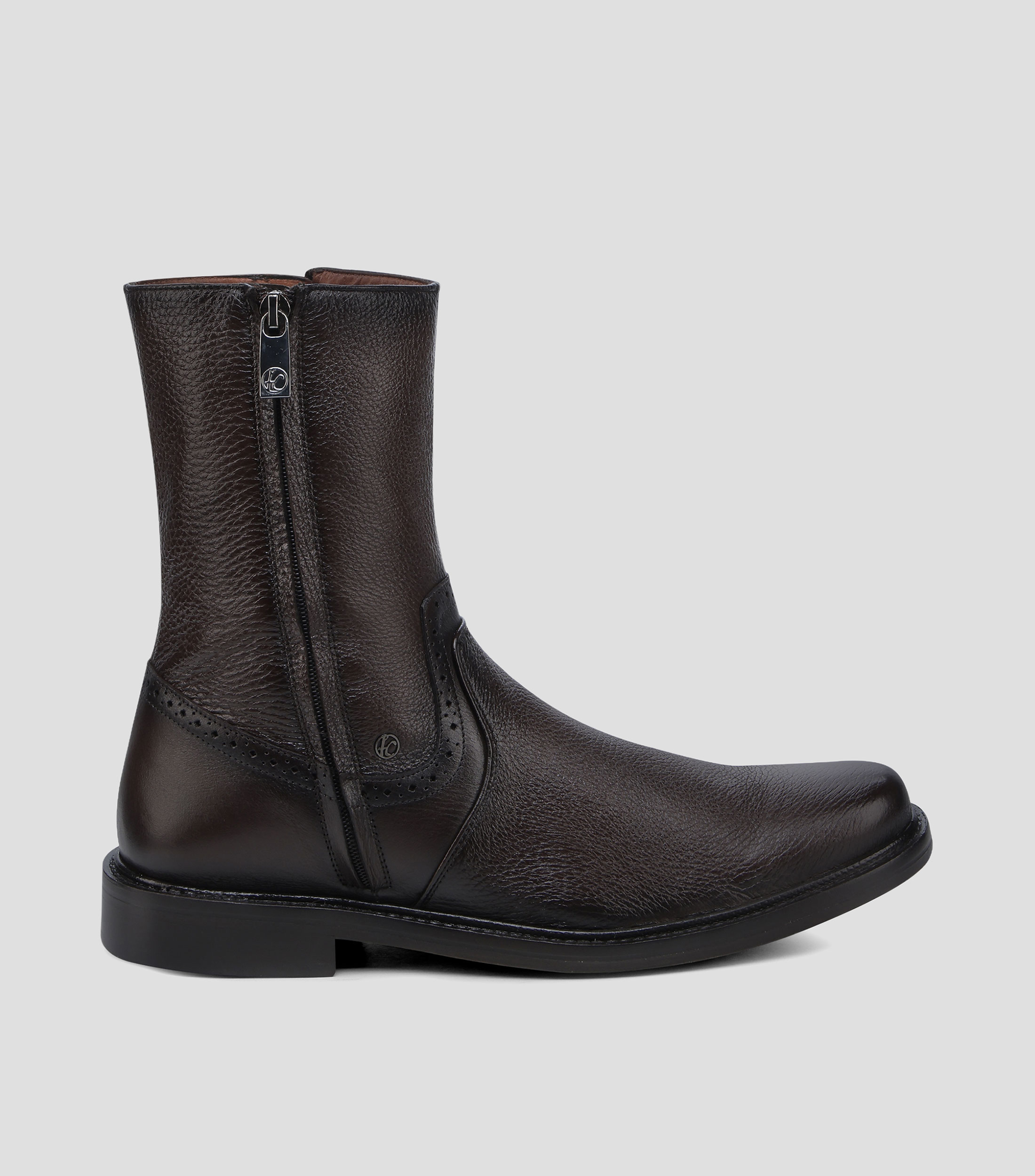 Botas De Vestir en piel Tacón Media Luna Hombre