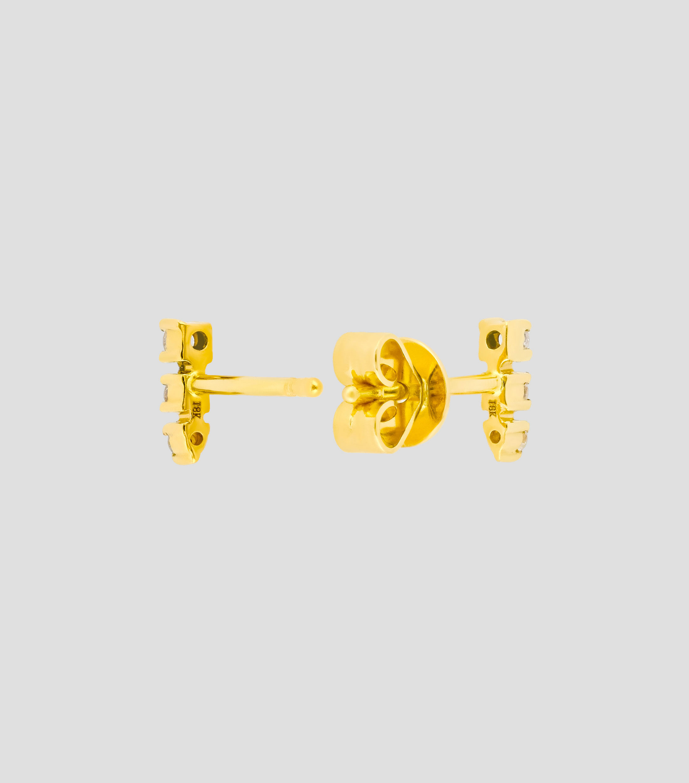 Aretes en oro amarillo 18 Kts Mujer