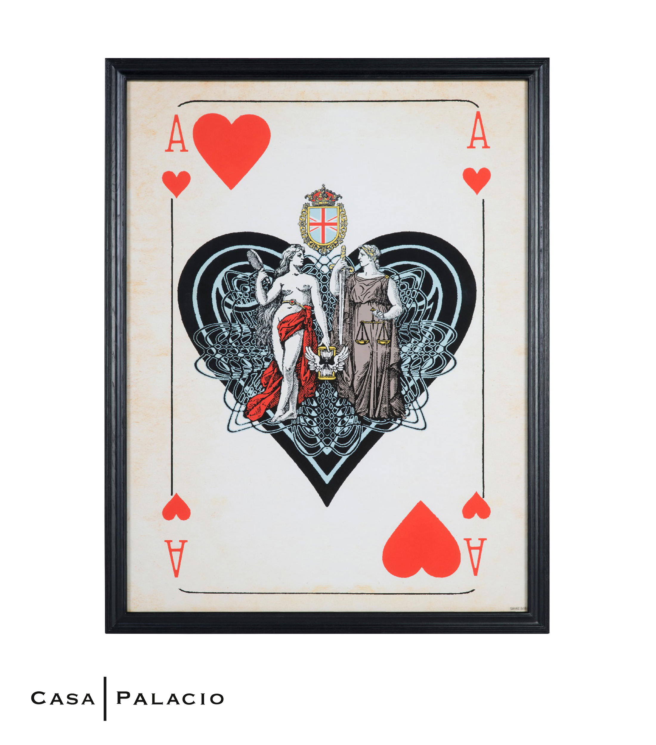 Cuadro Carta As Corazones