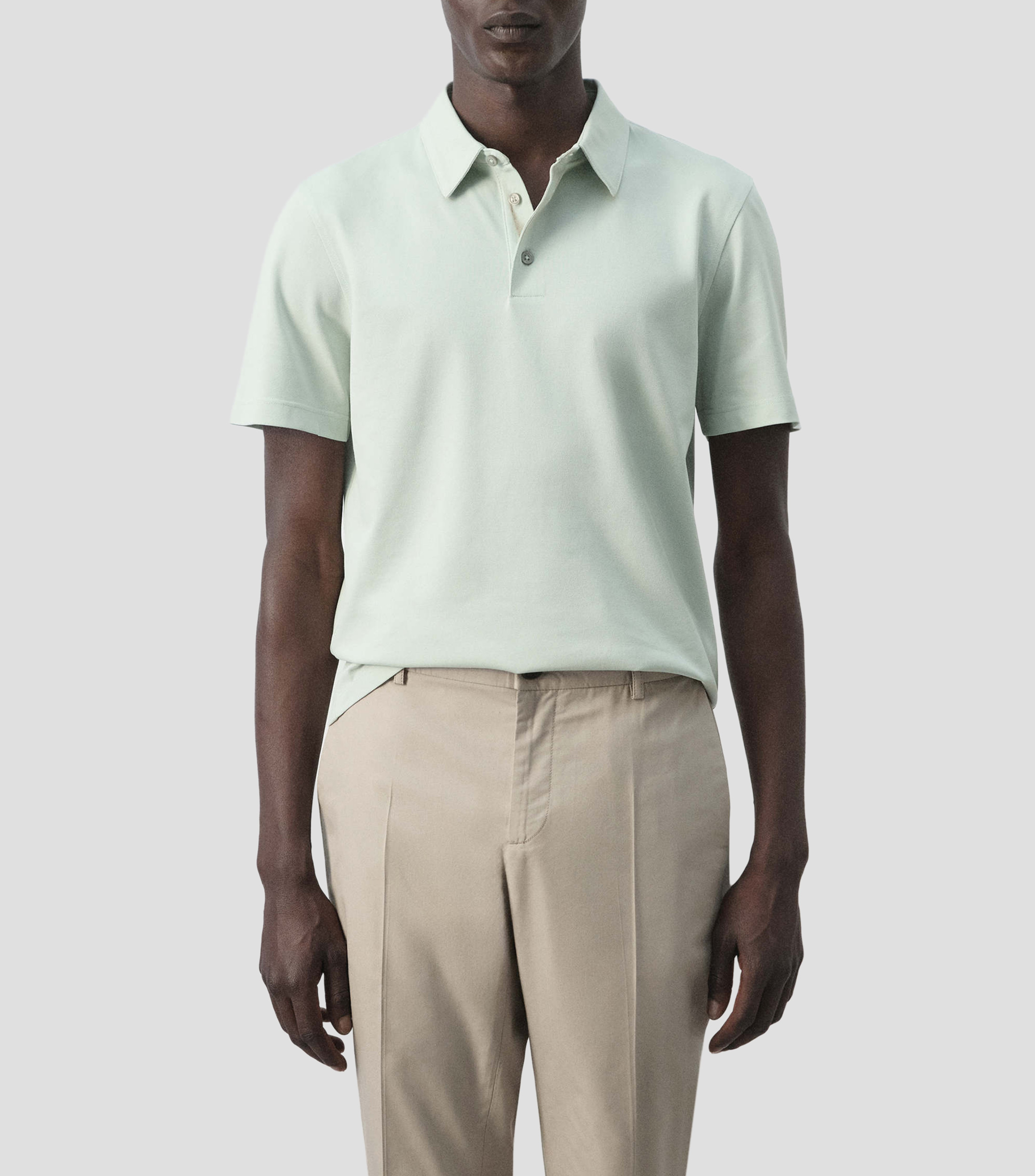 Playera tipo Polo manga corta liso Hombre