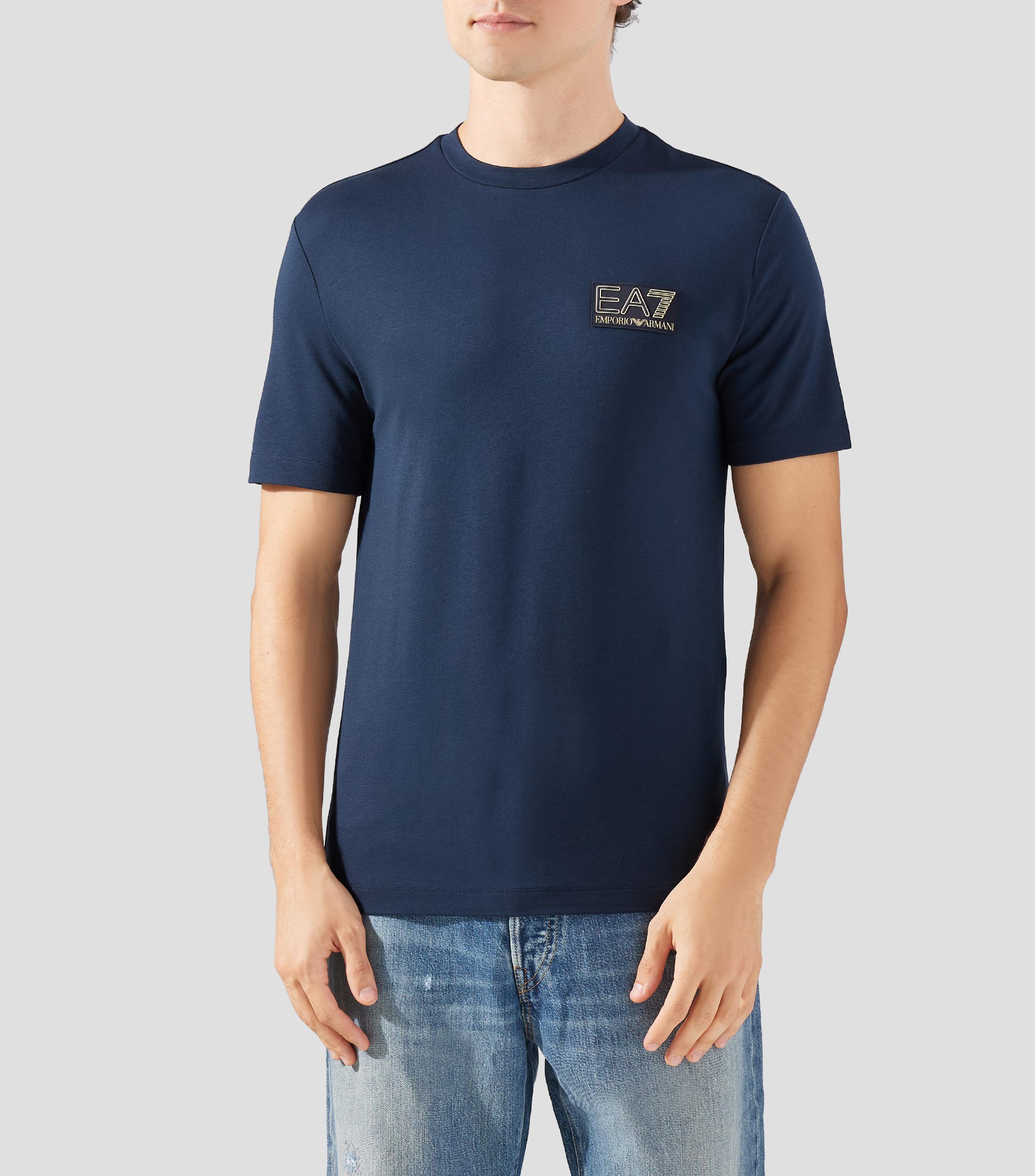 Playera cuello redondo manga corta lisa Hombre