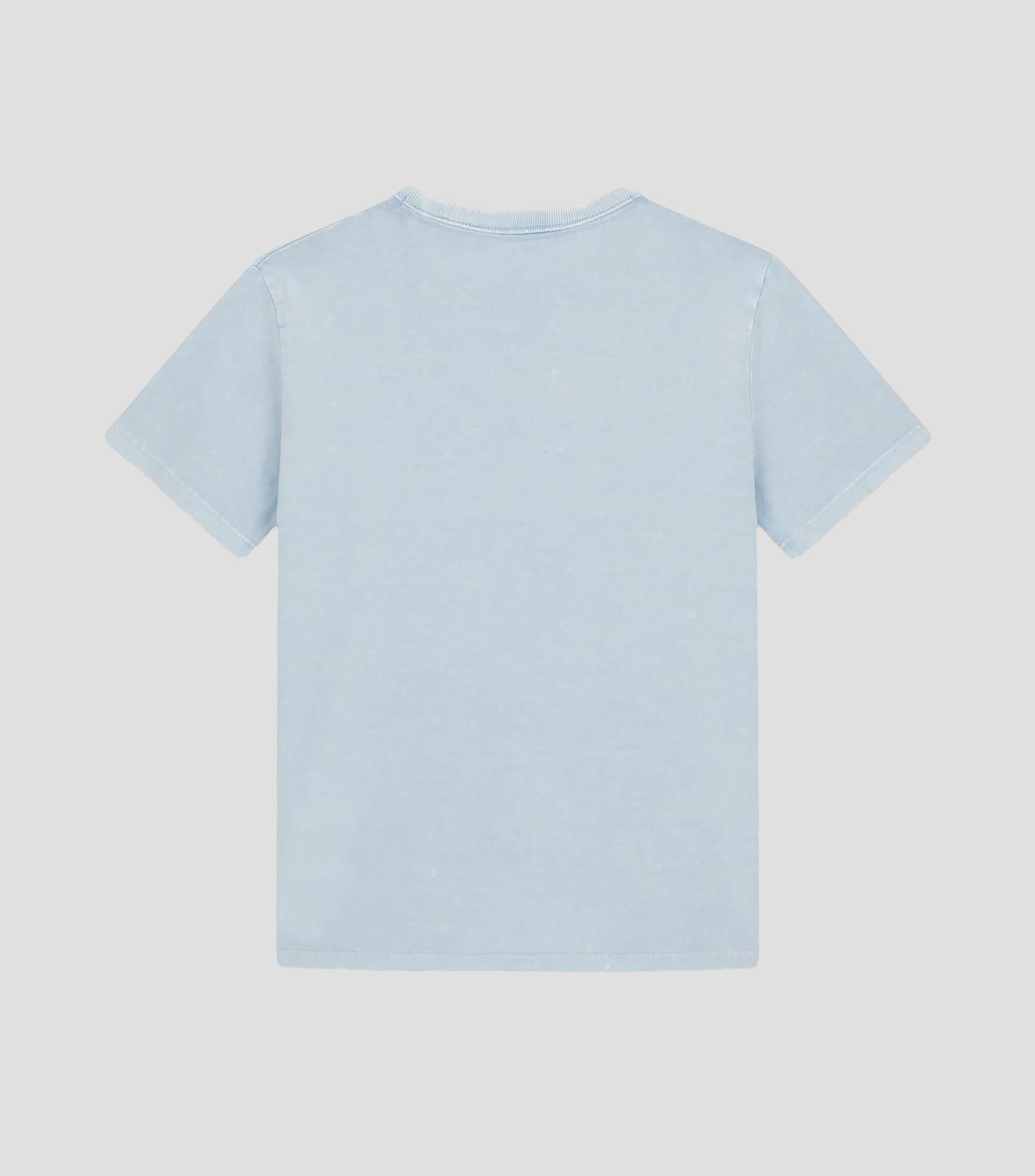 Playera cuello redondo manga corta lisa con logotipo Niño