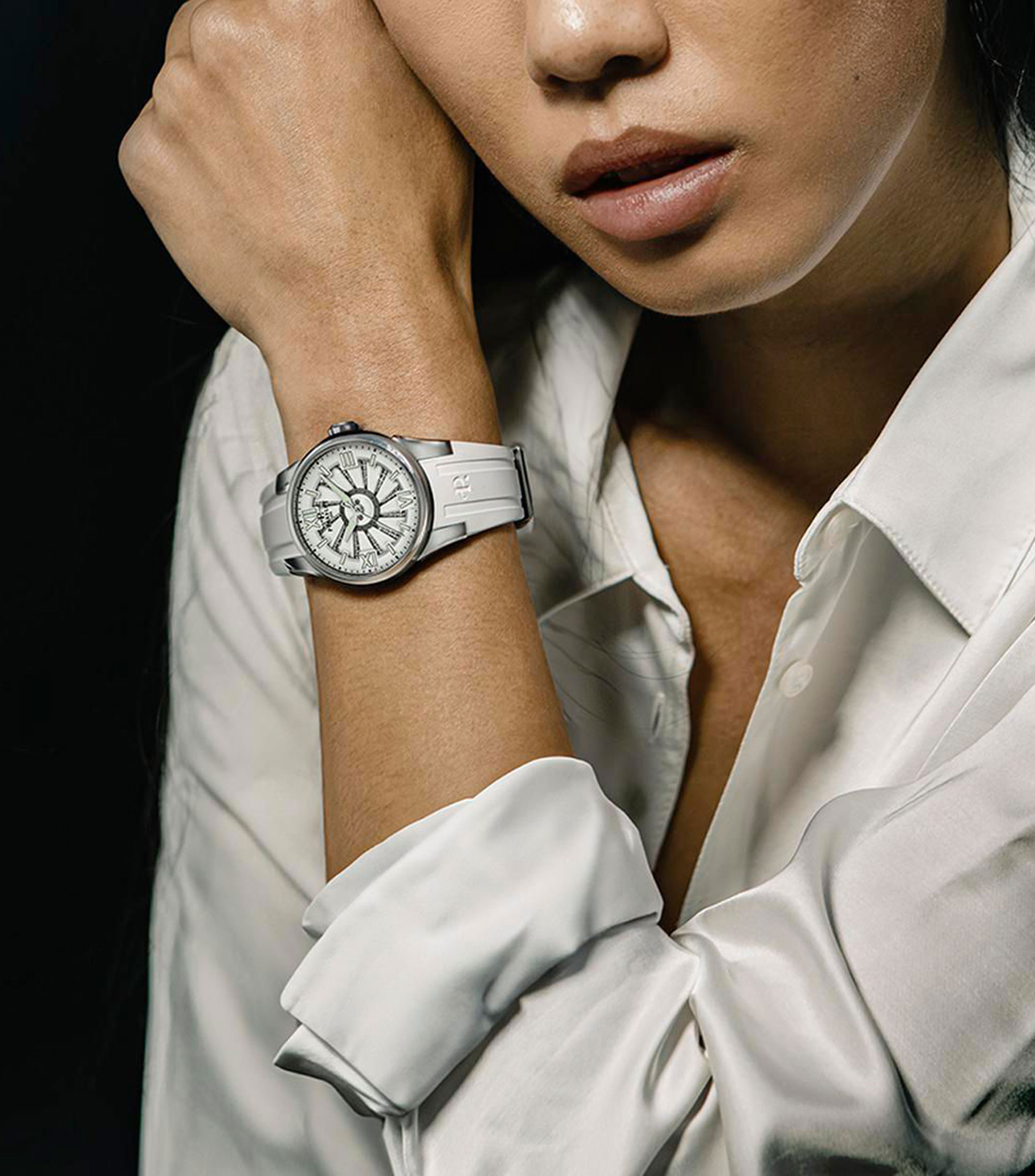 Reloj para Mujer Turbine Lady Frost Casual Plateado, Blanco