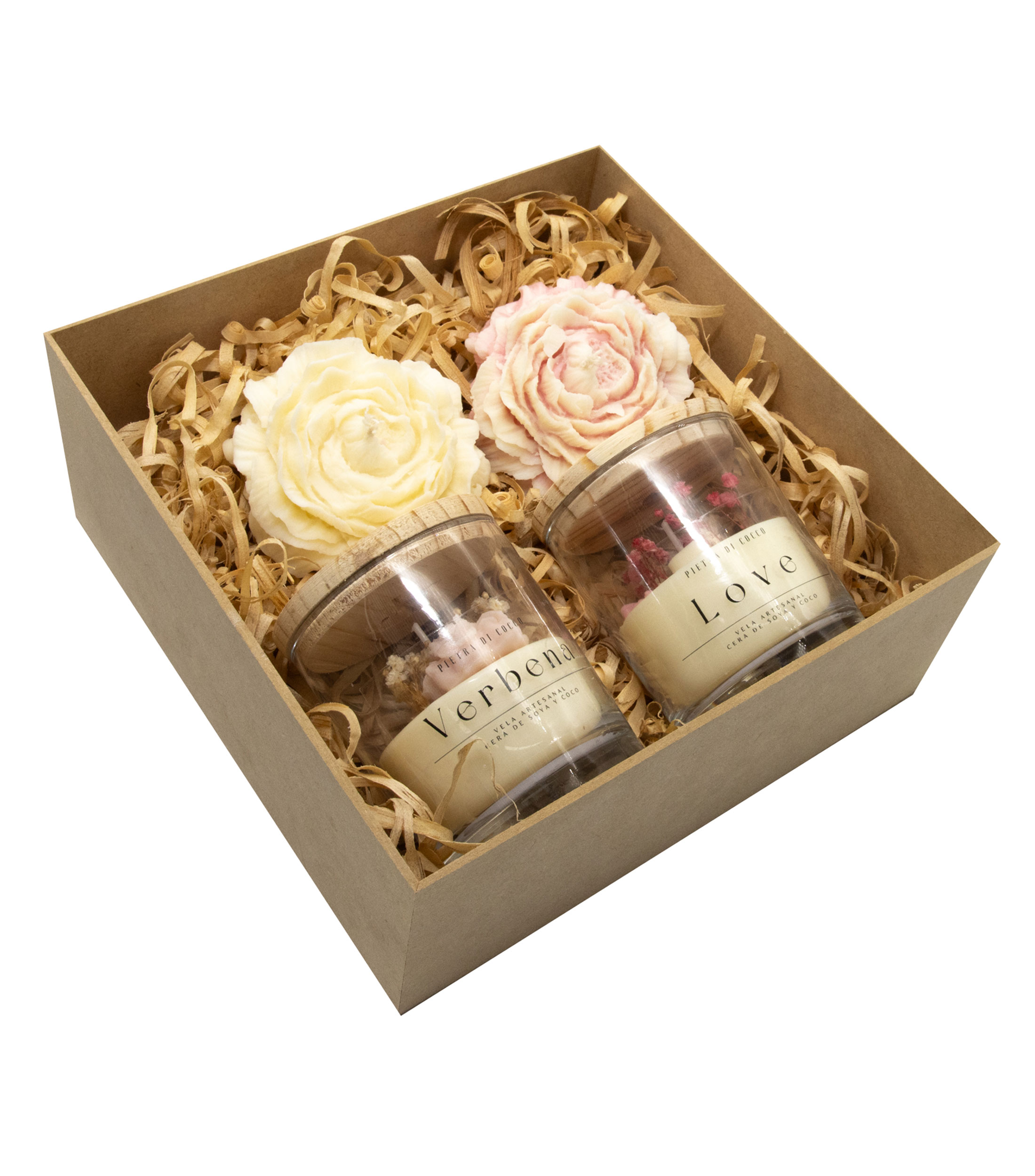 Set 2 Velas Aromáticas Flores Blancas