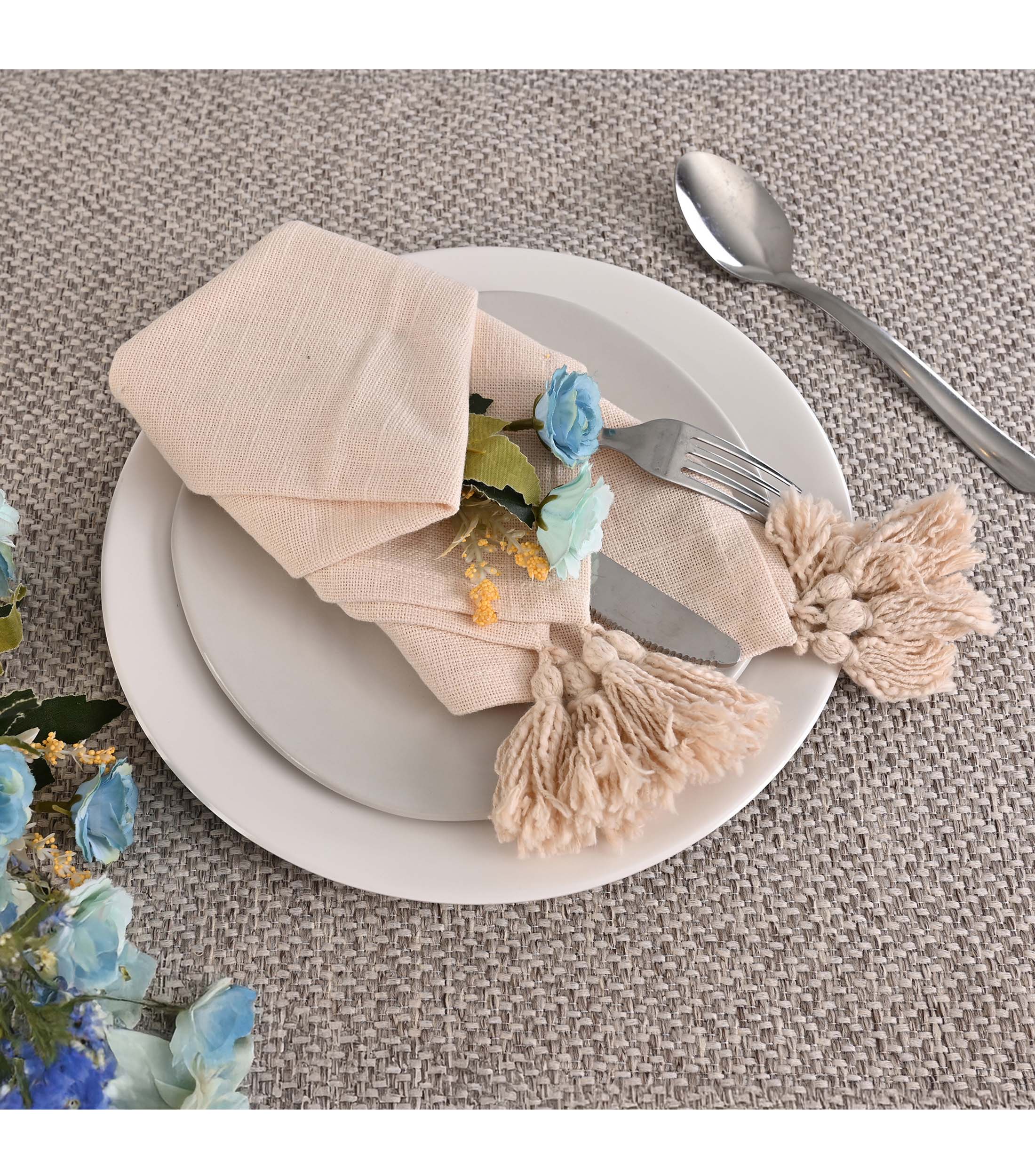 Servilleta Individual con Pompones