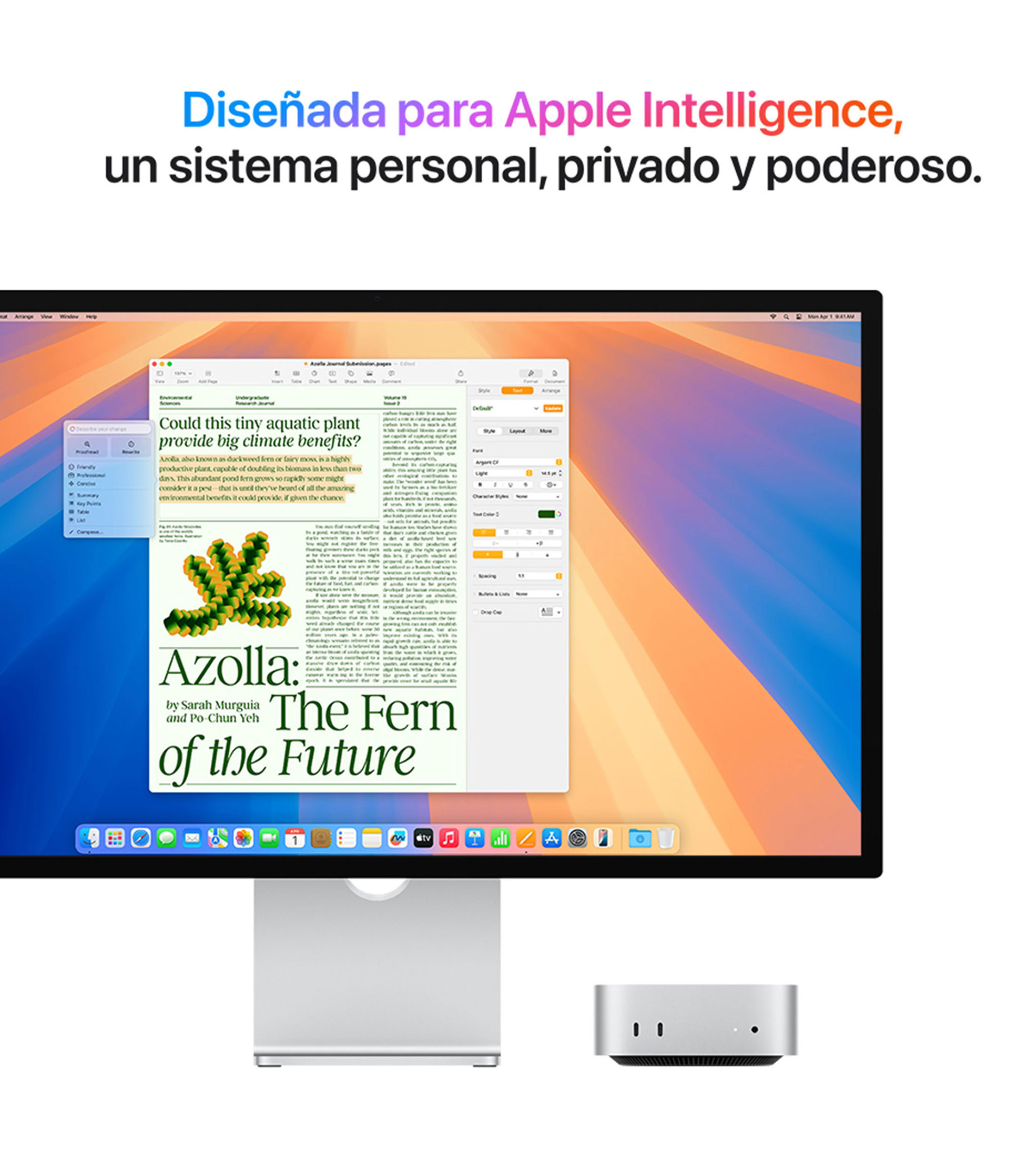 Mac mini Chip M4 de Apple con CPU de 10 núcleos, PU de 10 núcleos y Neural Enine de 16 núcleos