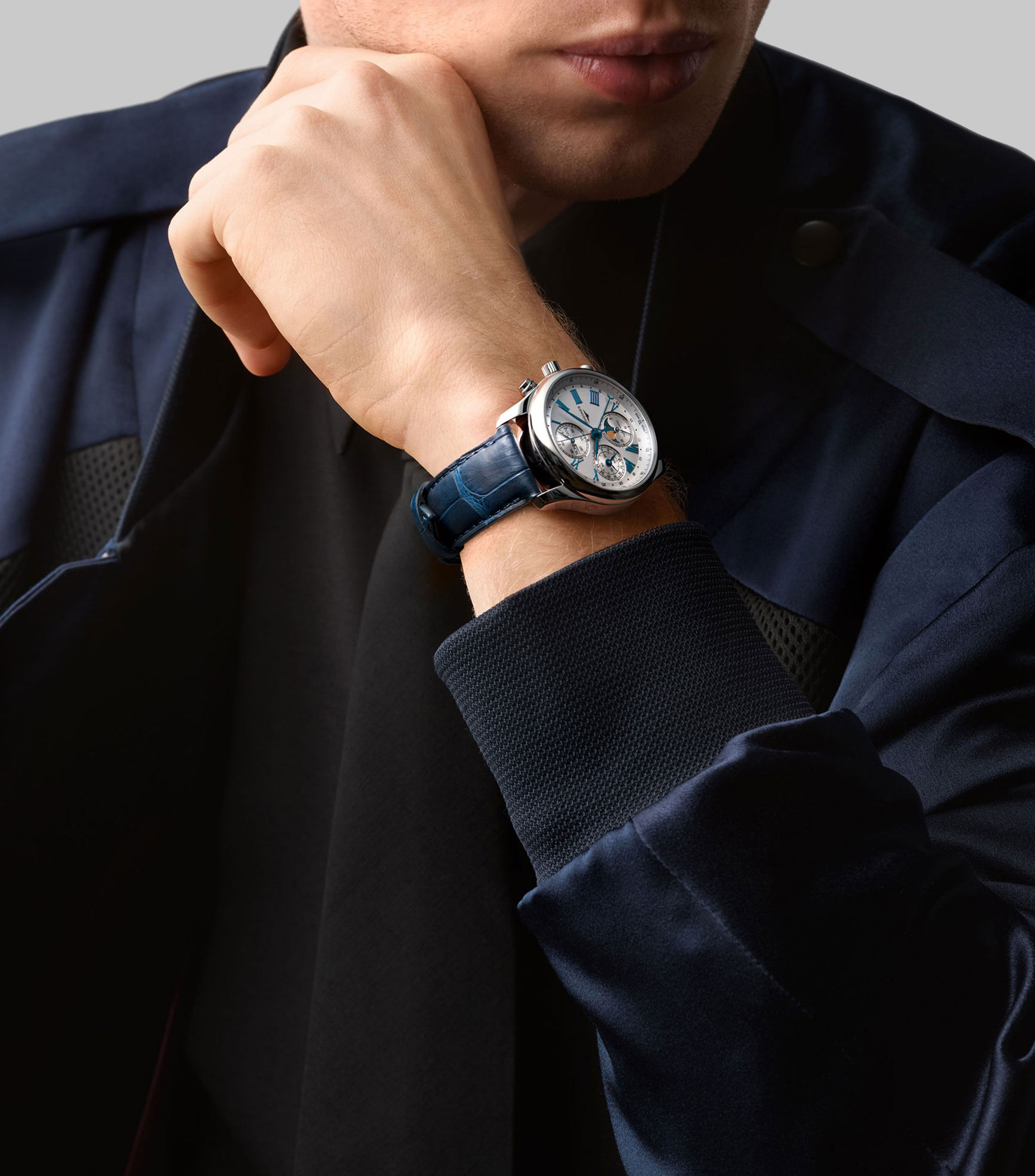 Reloj para Hombre Master Casual, Plateado, Azul