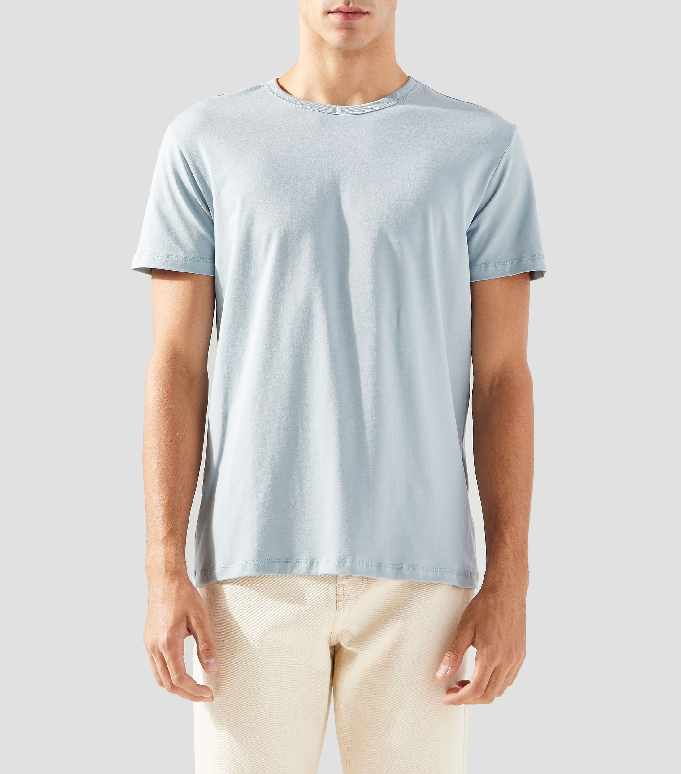 Playera cuello redondo manga corta lisa Hombre
