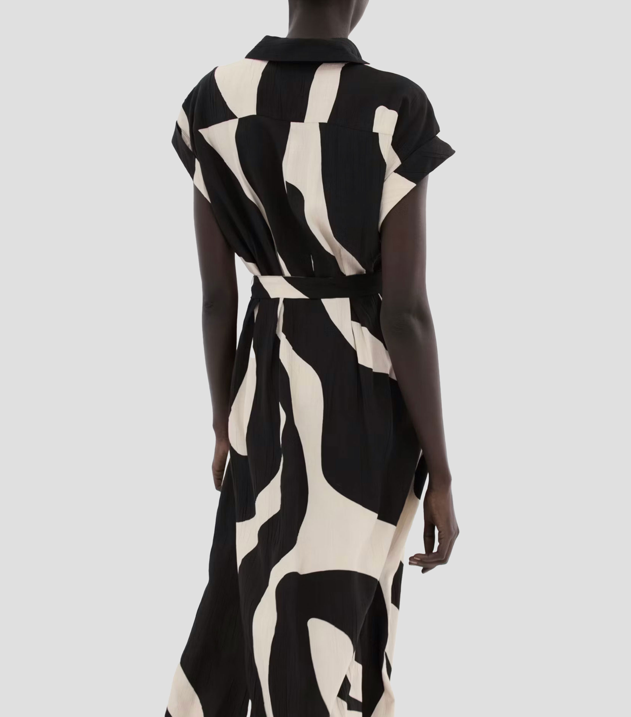 Vestido midi estampado Mujer