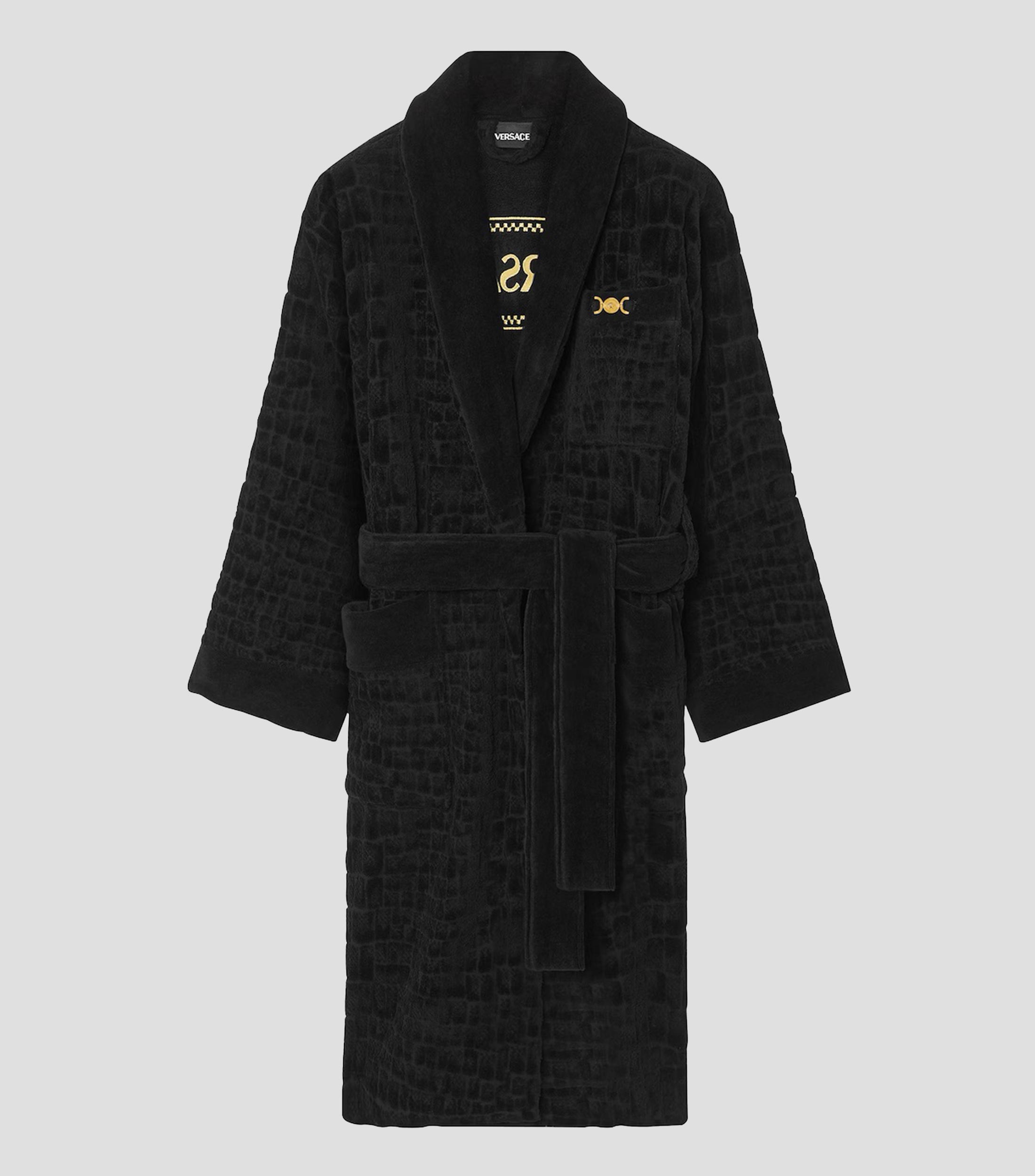 Bata de baño Icon negra Unisex