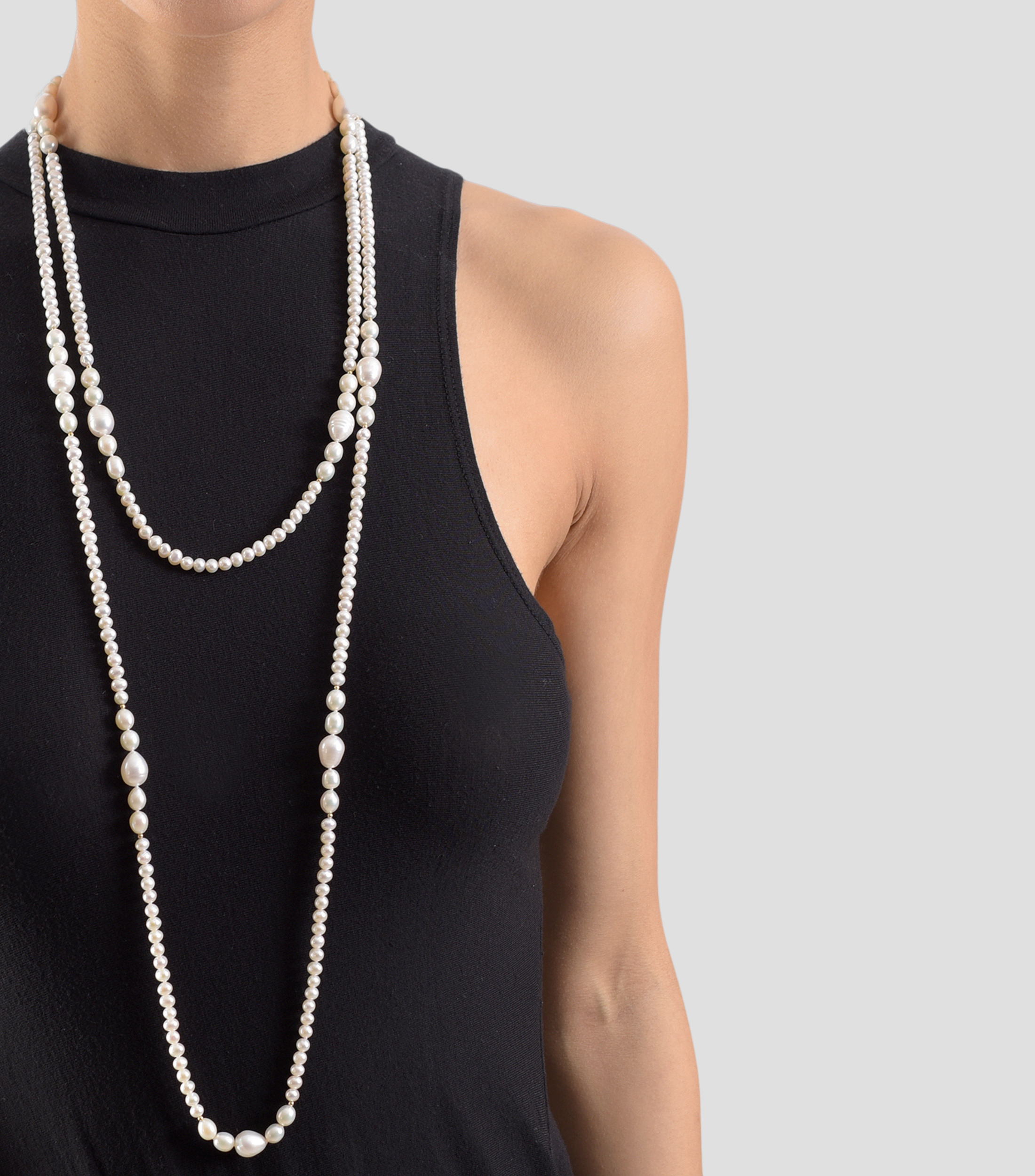 Collar Largo de Perlas Cultivadas Mujer