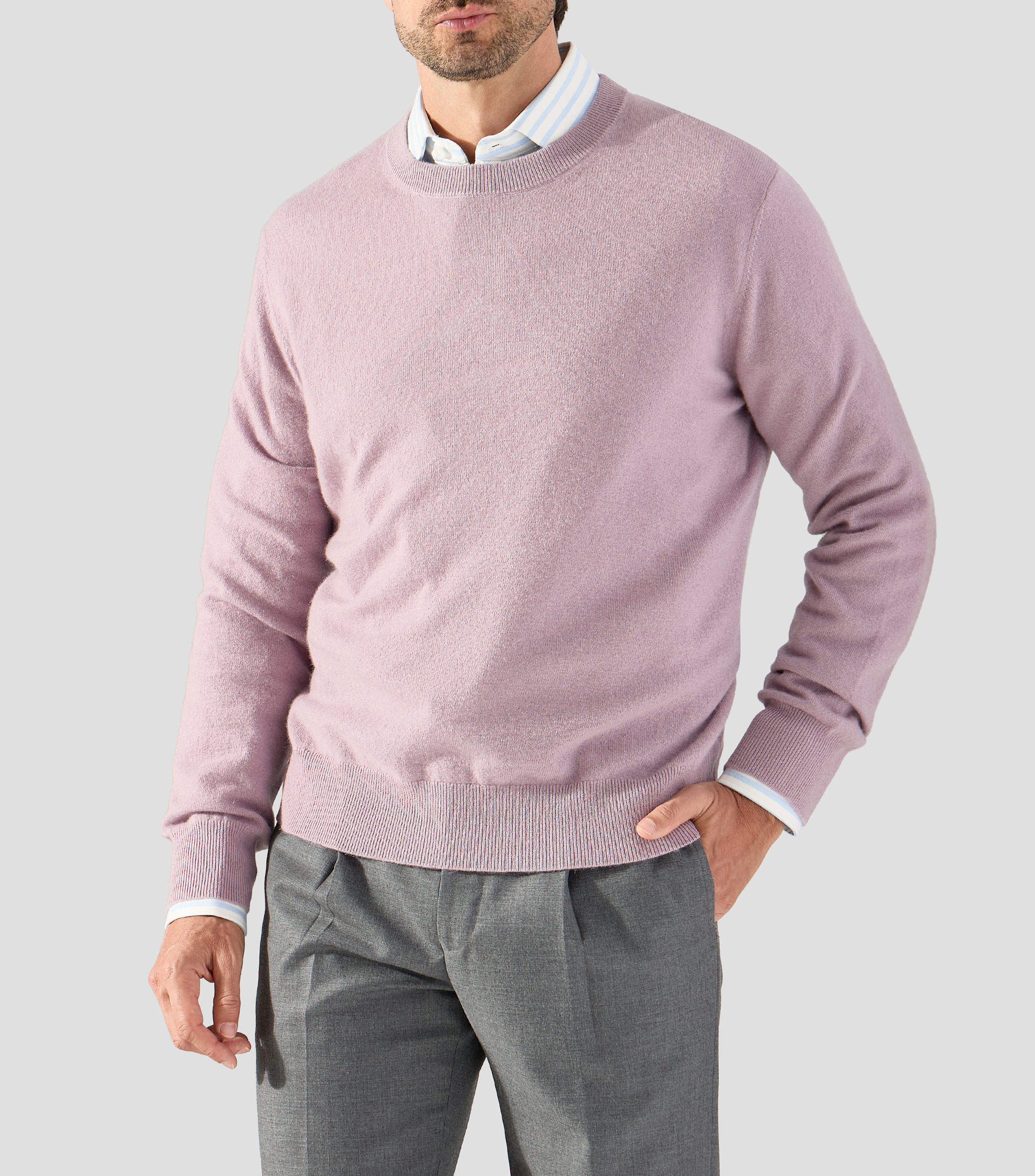 Suéter cuello redondo Cashmere Hombre