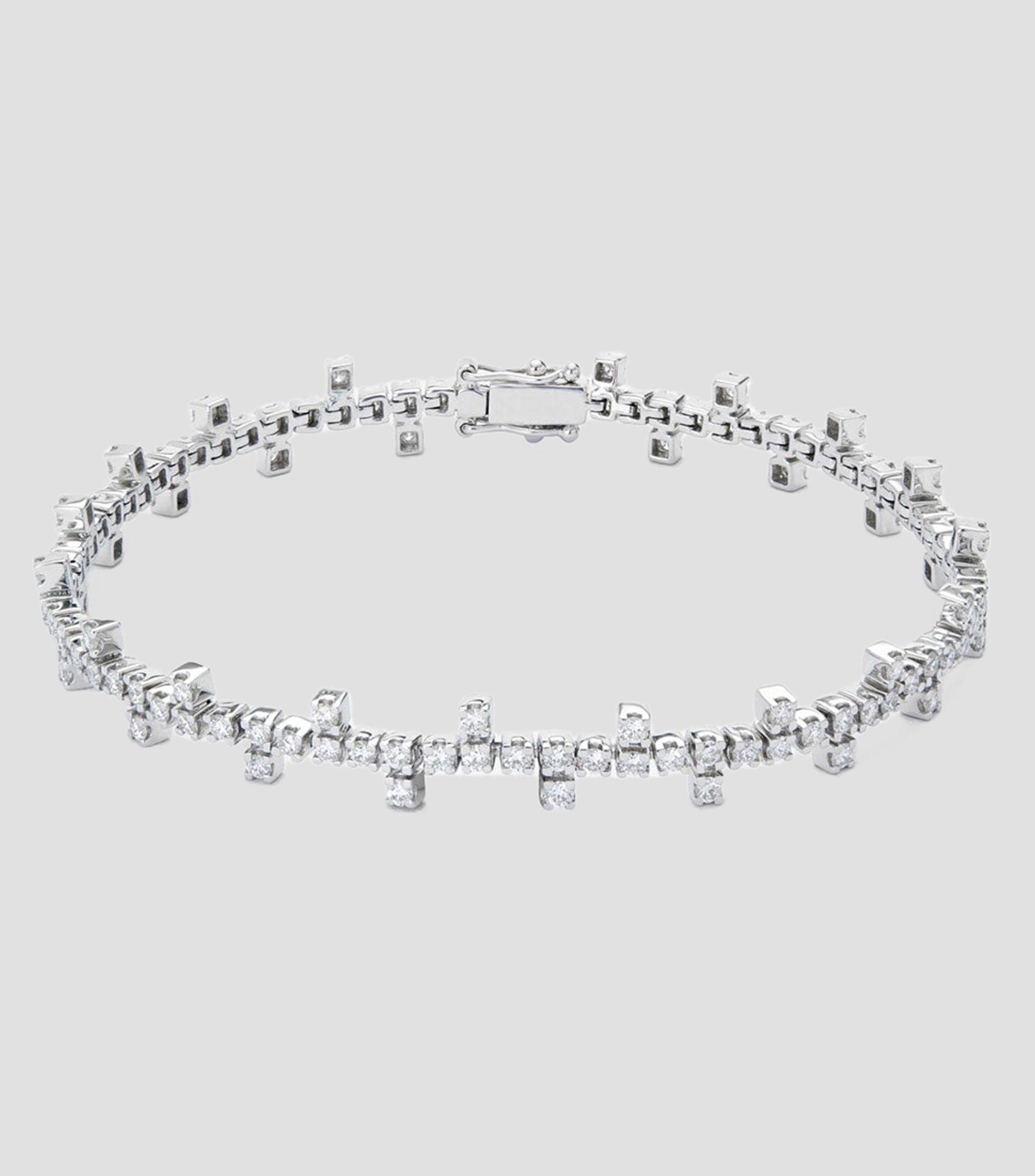 Pulsera en Oro blanco de 18 Kilates con diamantes Riviere El Tango Mujer