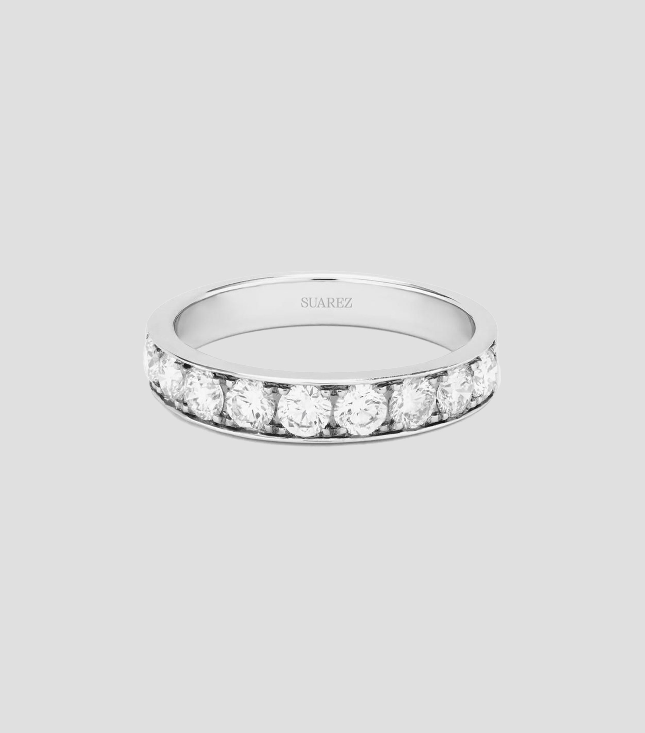 Anillo en Oro blanco de 18 Kilates con diamantes Mujer