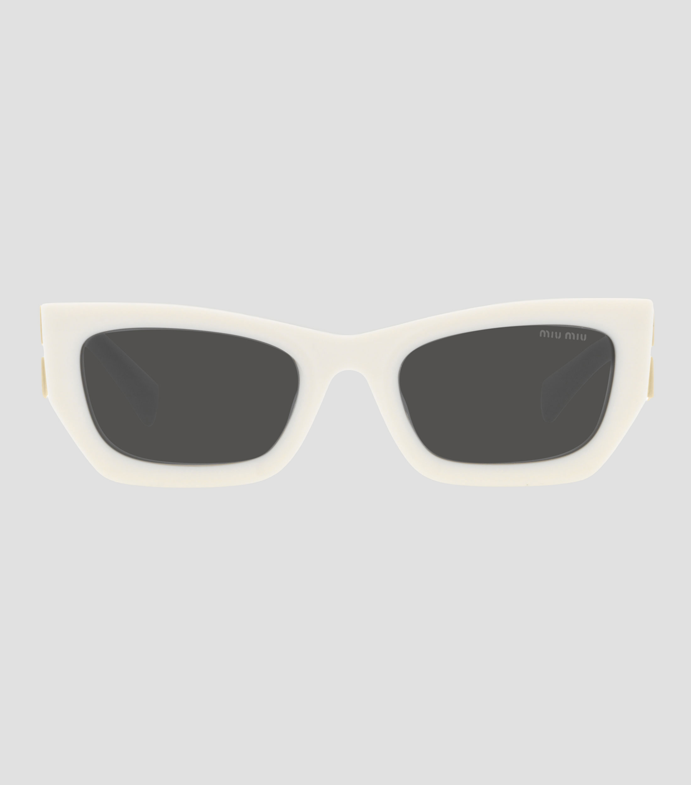 Lentes de sol rectangulares blancos Mujer