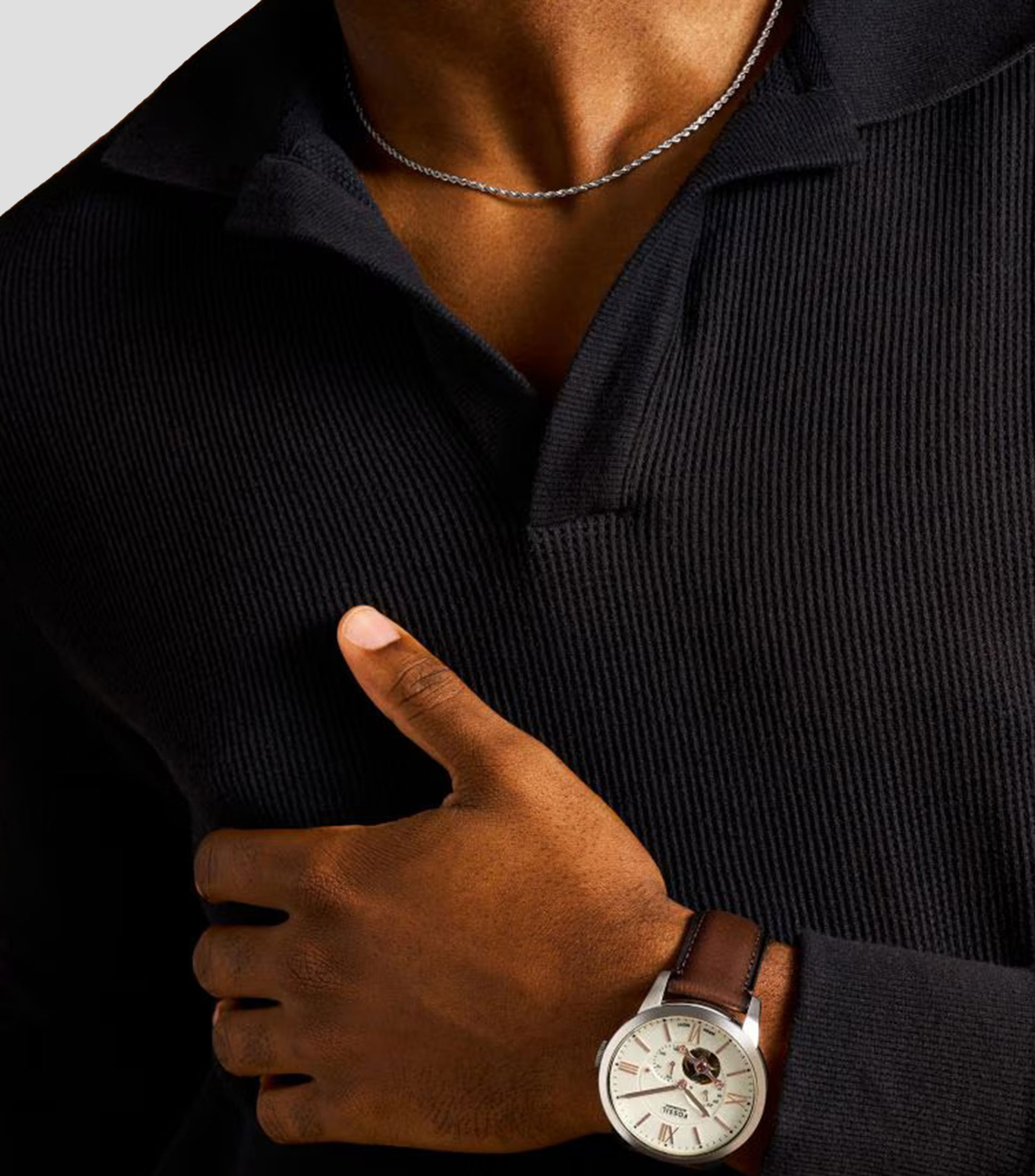 Reloj para Hombre Townsman Casual Beige, Plateado