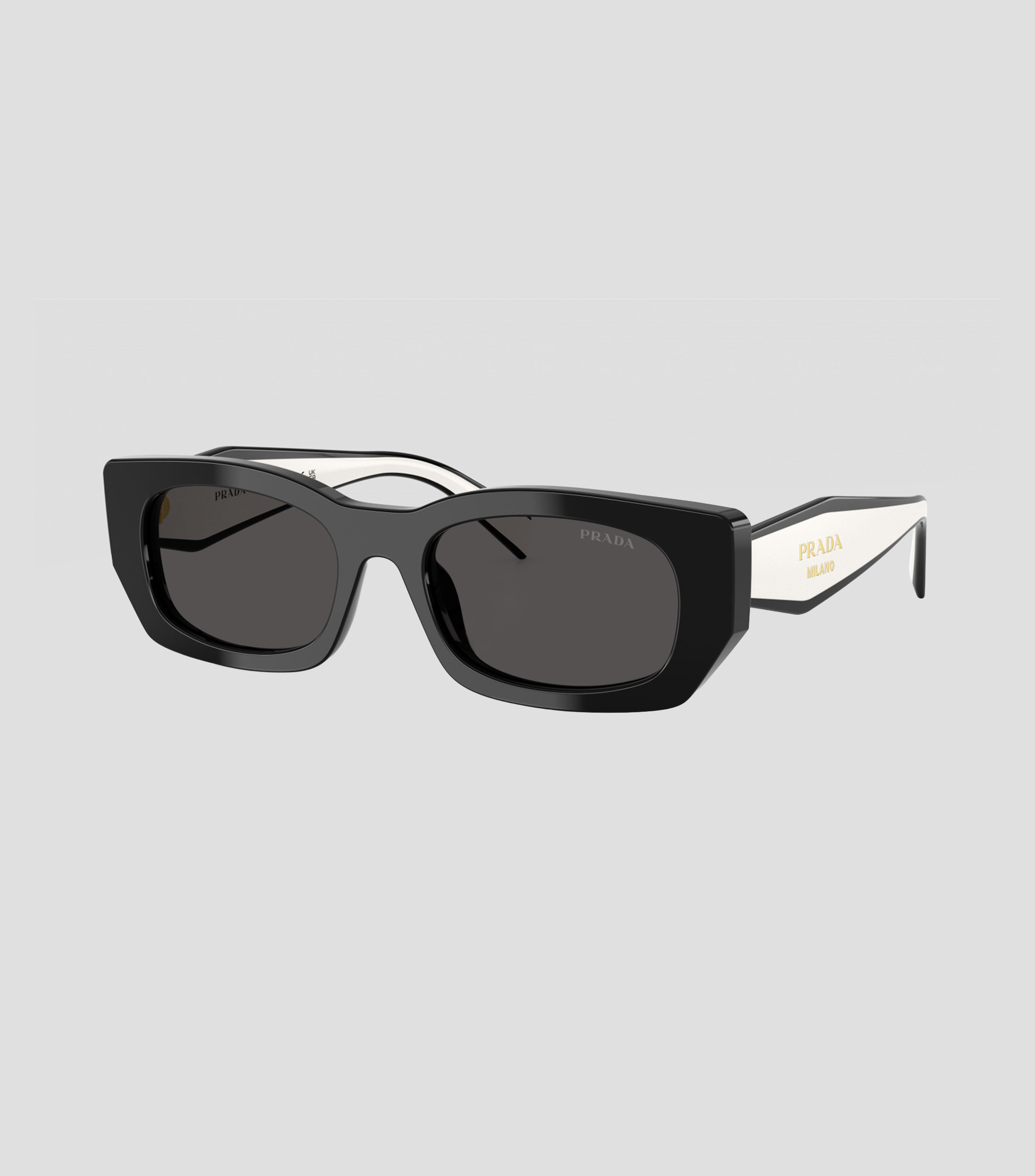 Lentes de sol rectangulares negro Mujer