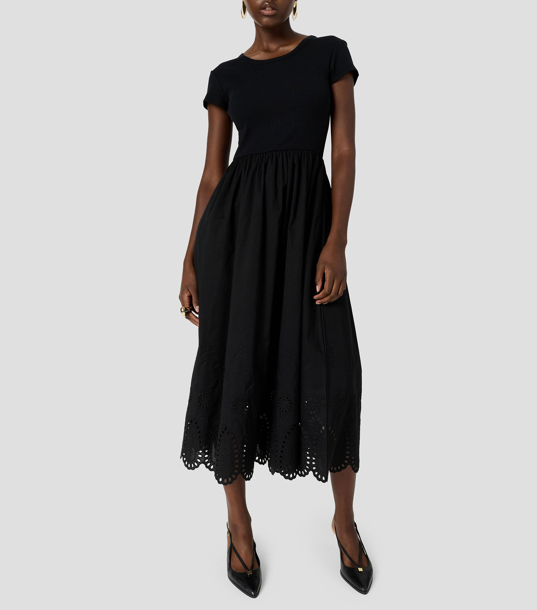 Vestido largo liso Mujer